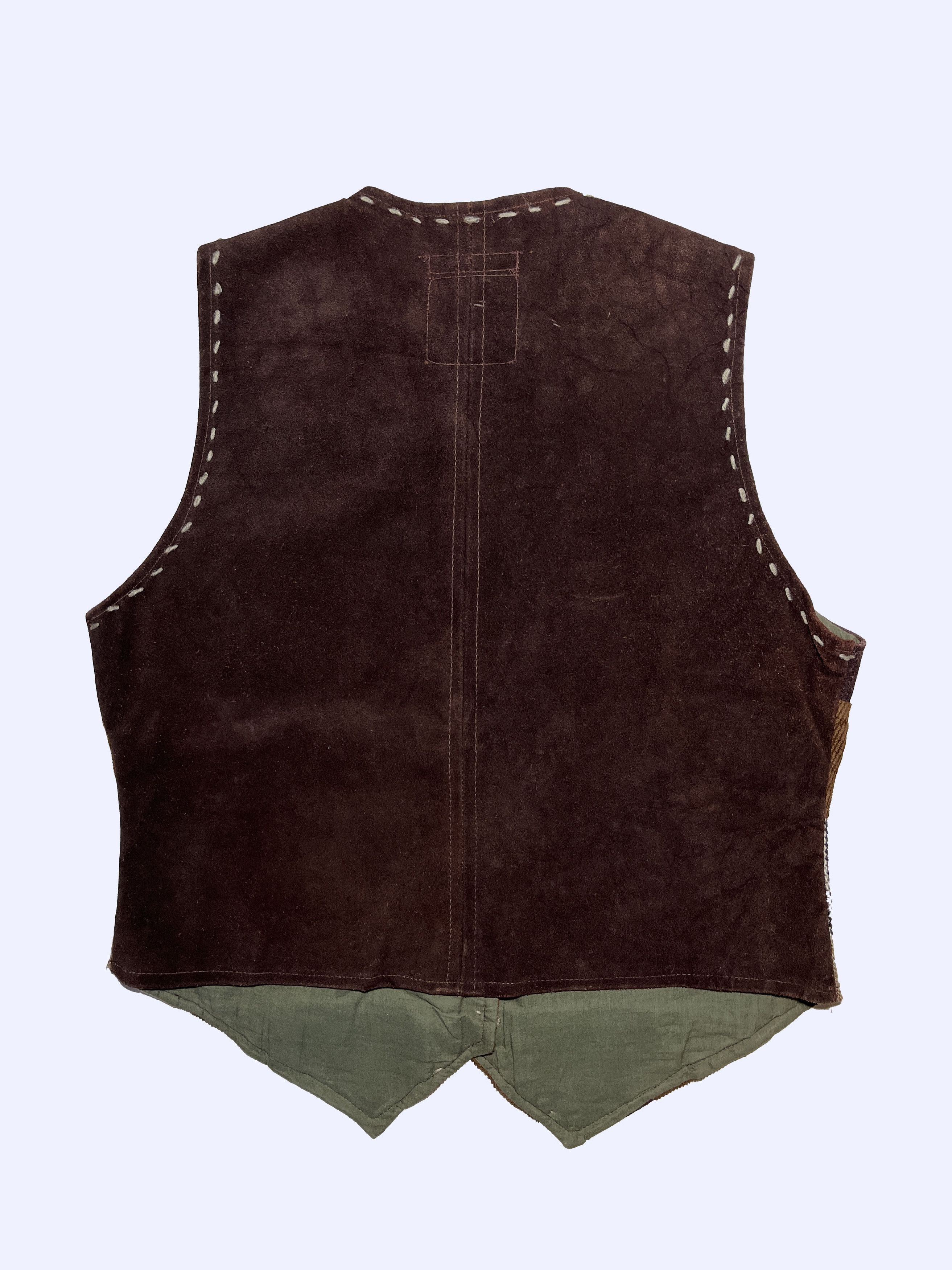 Vintage Patchwork Heritage Leather Navajo American Style Vest Size US S / EU 44-46 / 1 - 8 Thumbnail