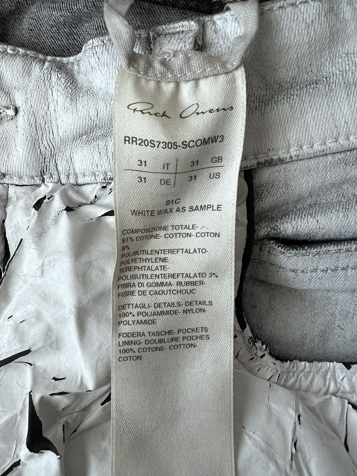 Rick Owens Rick Owens TYRONE COLLAGE JEANS 20SS TECUATL MAIN COLECTION Size US 31 - 5 Thumbnail