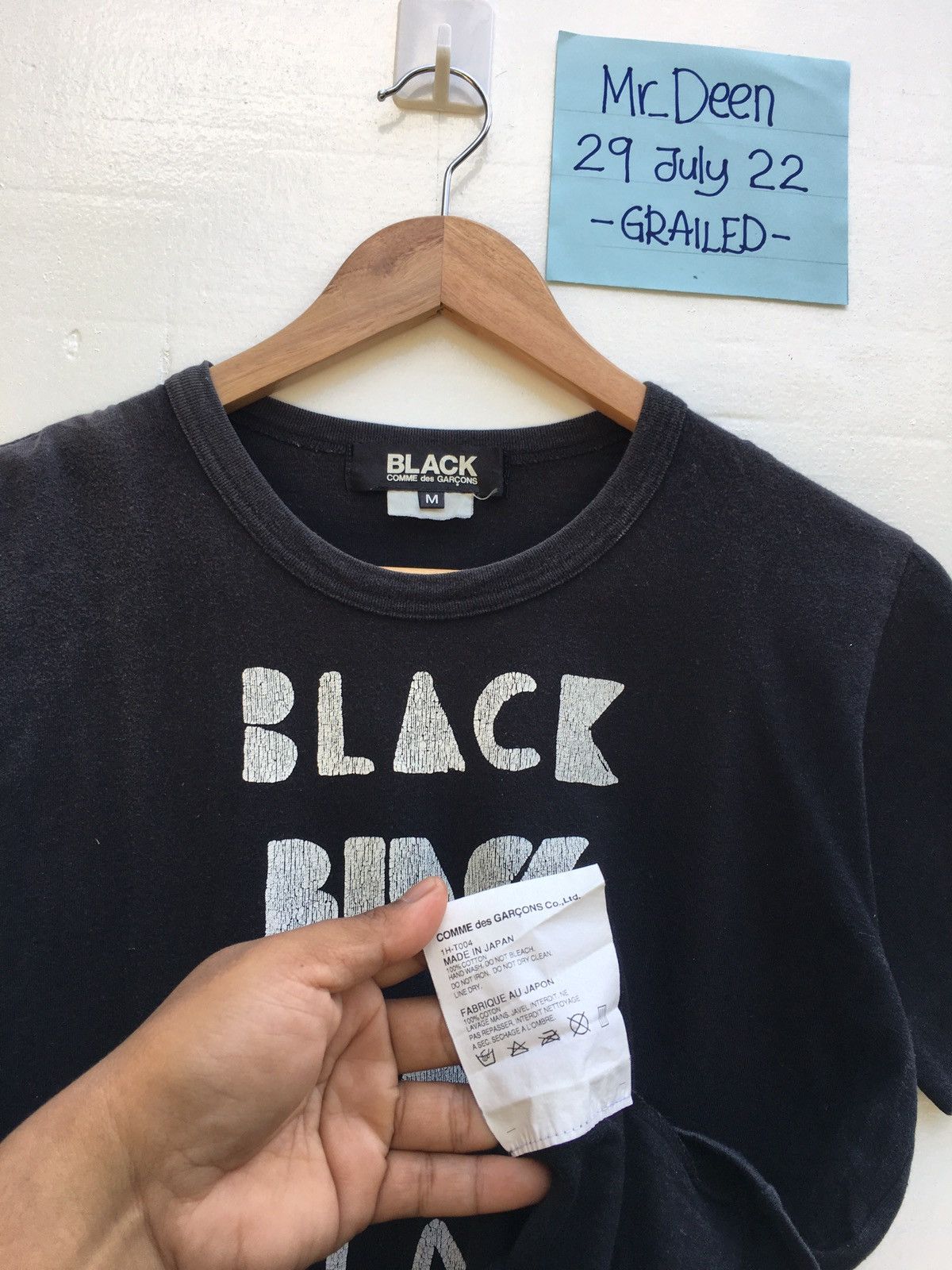 Comme des Garcons Rare Comme Des Garcons AD 2011 Black Black Tshirt Size US XS / EU 42 / 0 - 8 Thumbnail