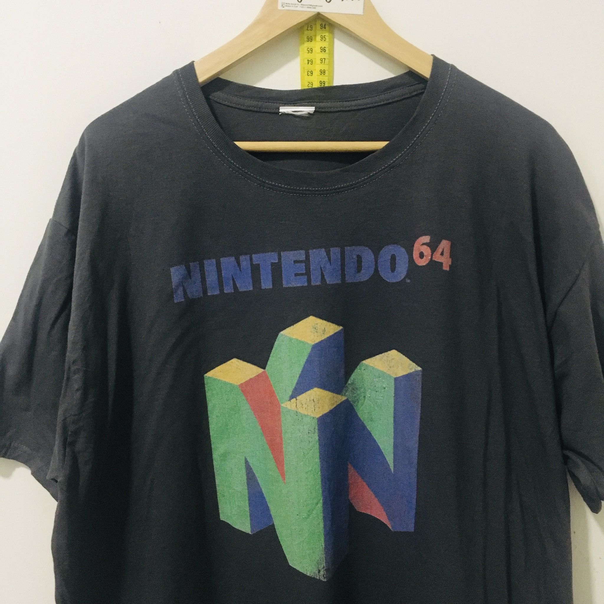 Nintendo Nintendo 64 gray men T-shirt size Large Size US XL / EU 56 / 4 - 2 Thumbnail
