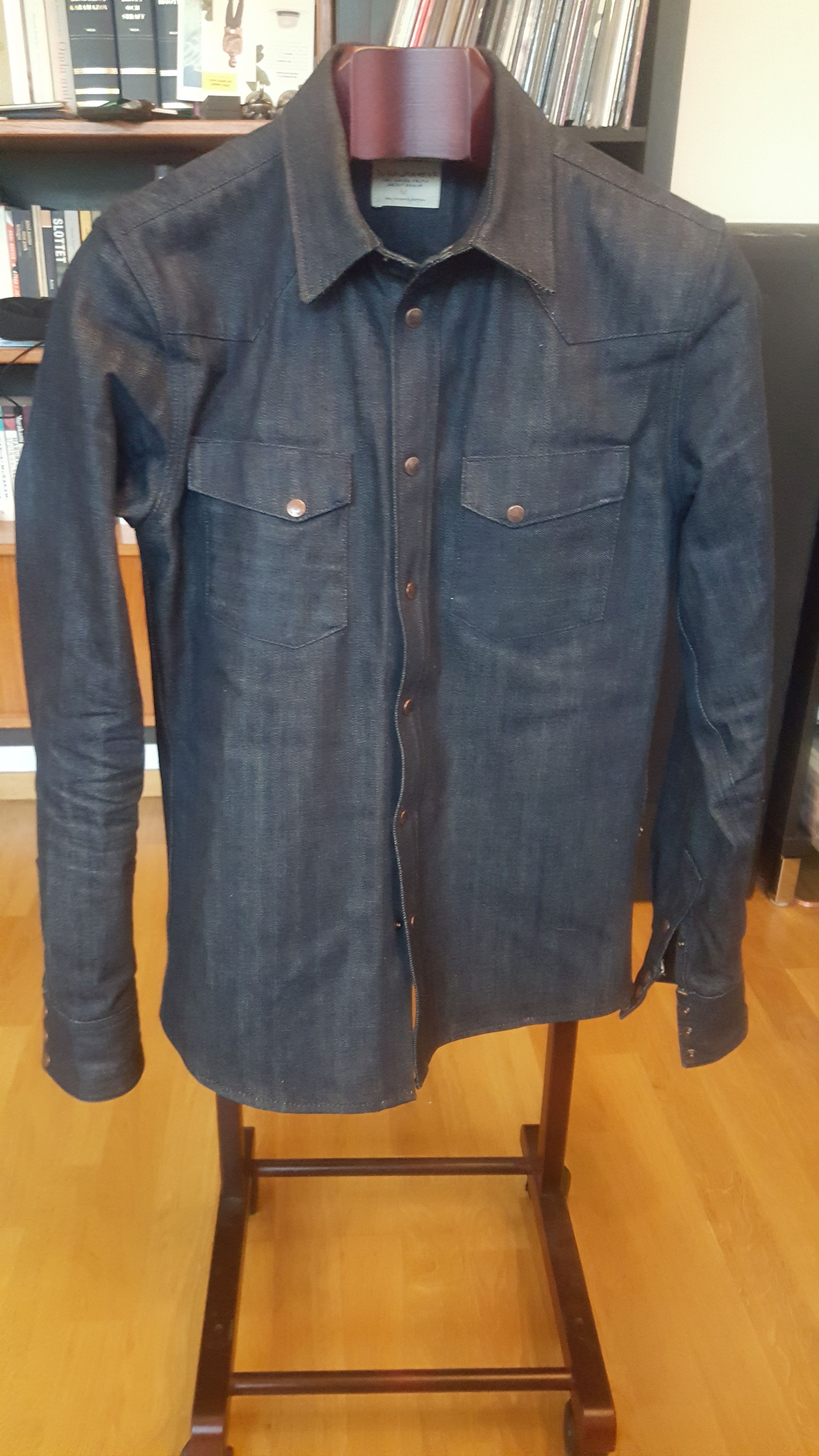 Nudie Jeans Jonis Dry Selvedge denim shirt 13.5oz | Grailed