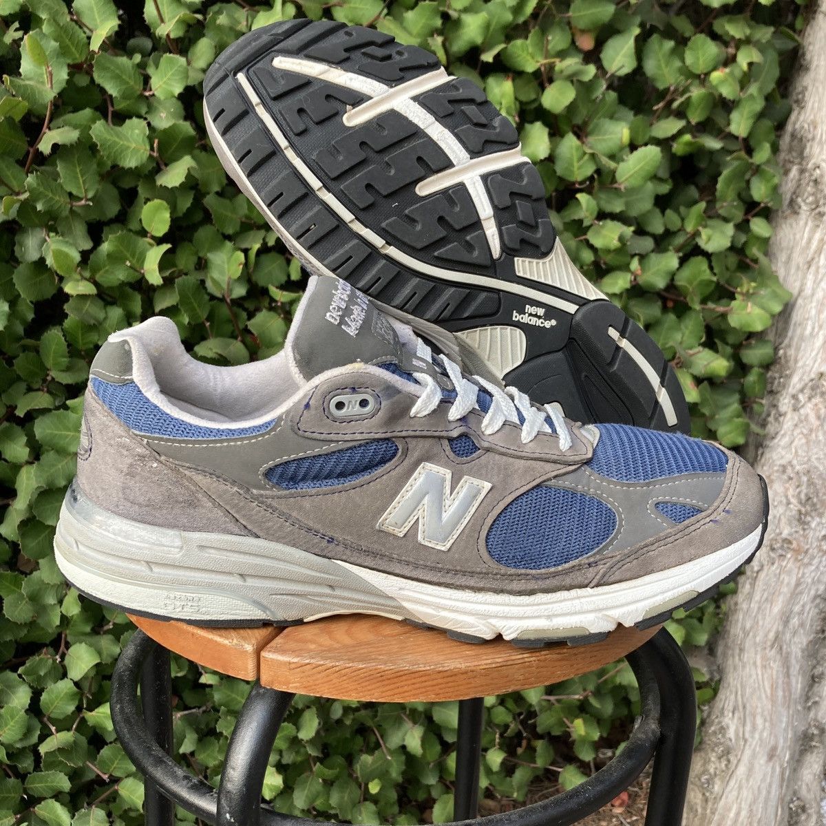 Made In Usa New Balance New Balance MR993VI 993 Indigo Blue Navy Grey Gray White 11 Grailed