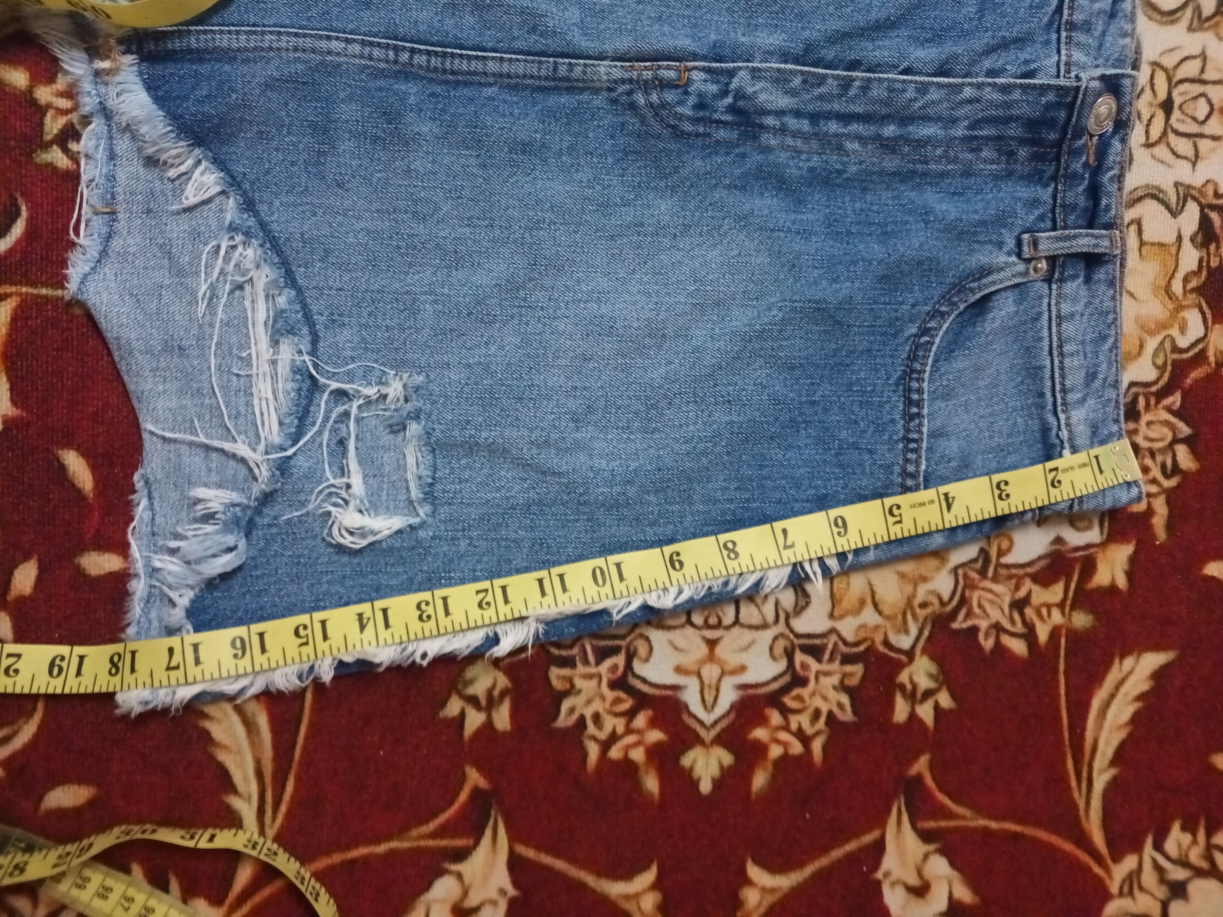 Zara 🔥 ZARA WOMAN DISTRESSED DENIM SKIRT 🔥 Size 28" / US 6 / IT 42 - 11 Thumbnail