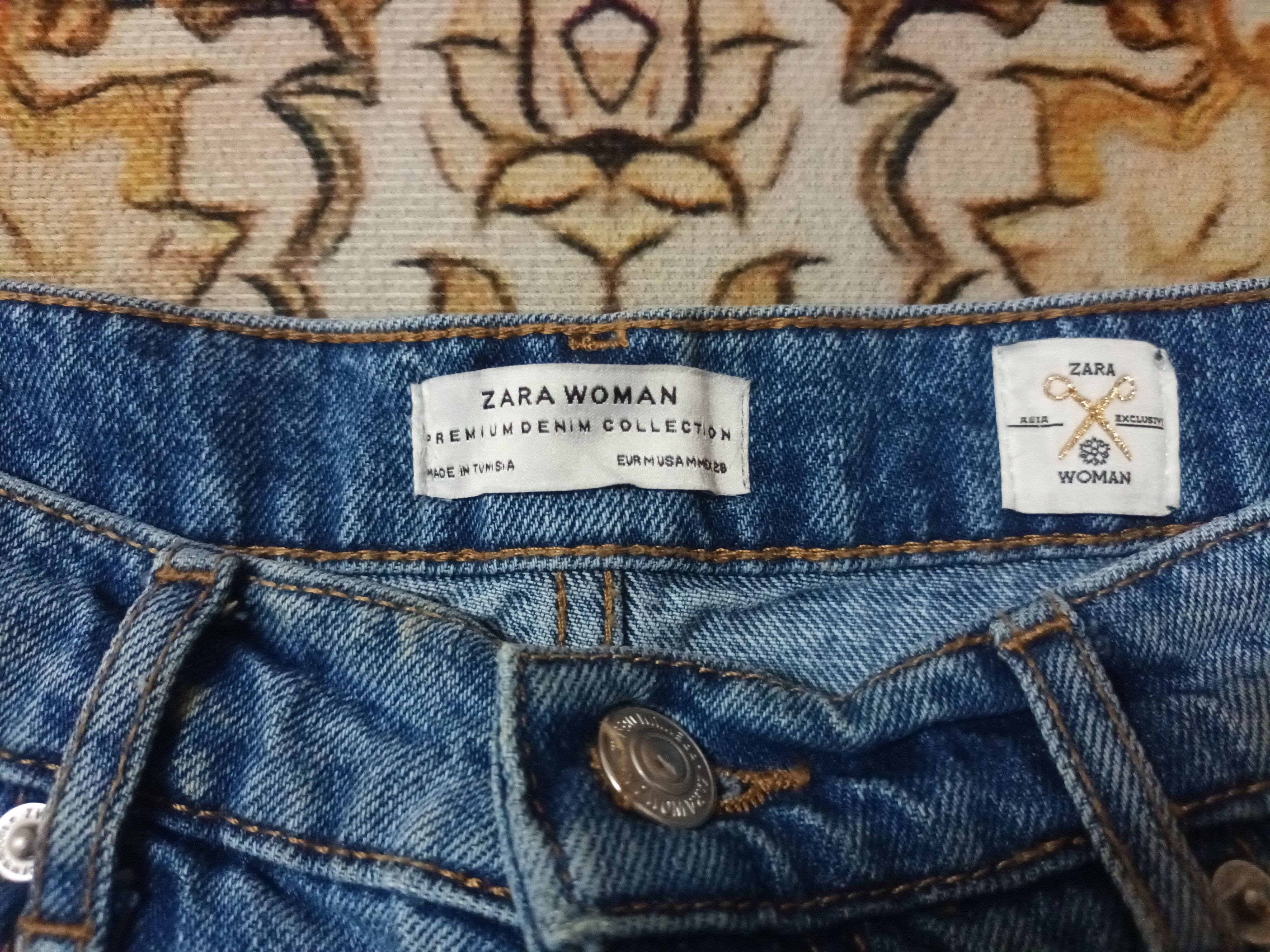 Zara 🔥 ZARA WOMAN DISTRESSED DENIM SKIRT 🔥 Size 28" / US 6 / IT 42 - 3 Thumbnail