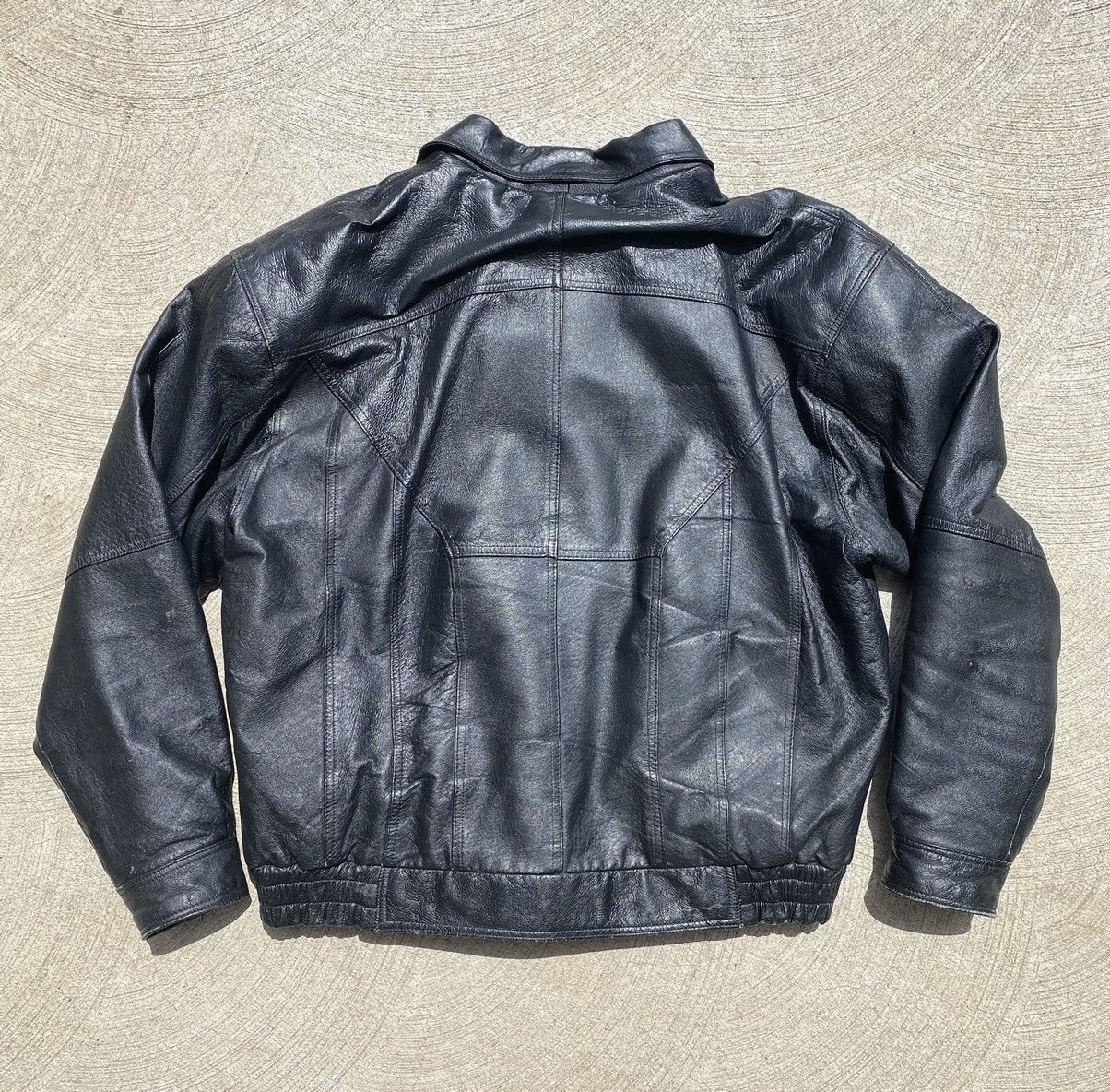 Genuine Leather × Vintage Genuine Black Leather Motorcycle Jacket Size US L / EU 52-54 / 3 - 8 Thumbnail