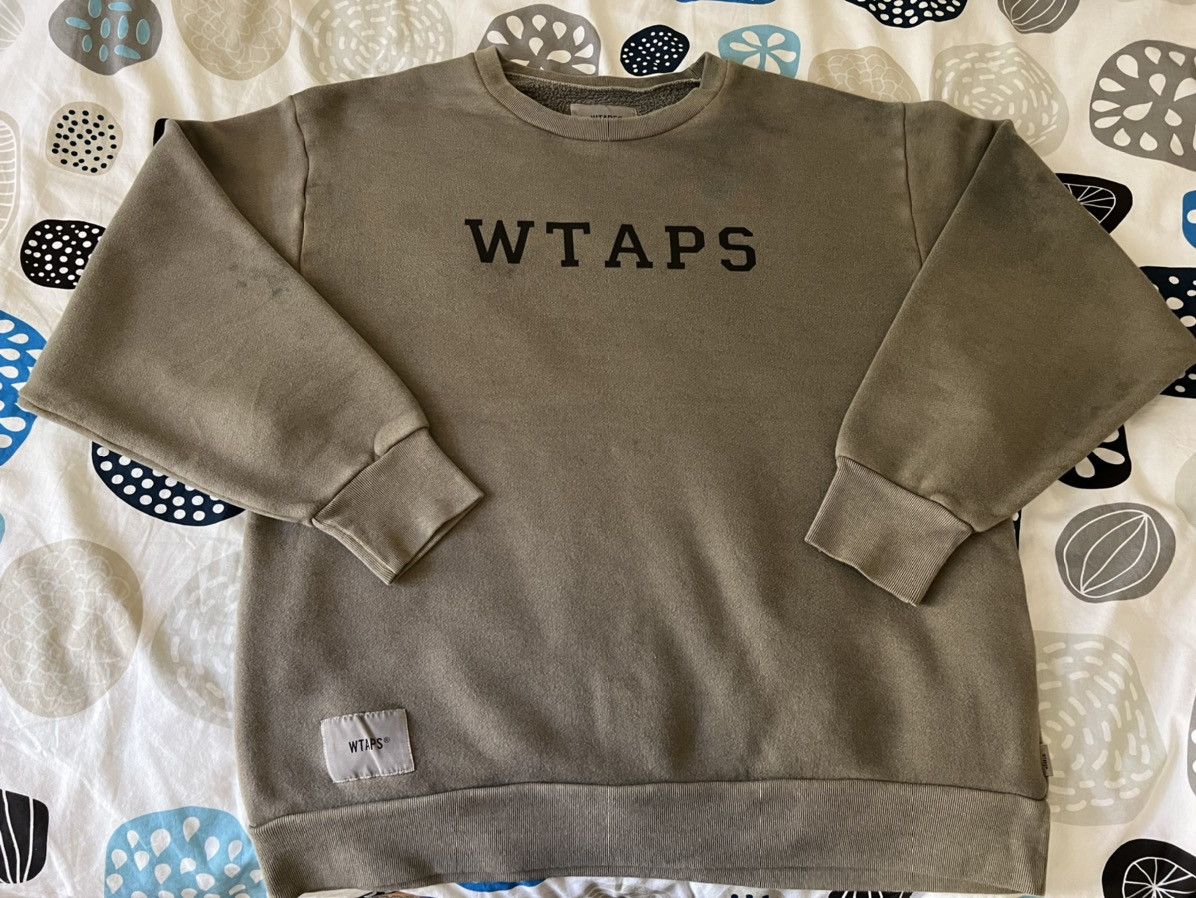 Wtaps Wtaps College Design Crew Neck Sweatshirt | Grailed 