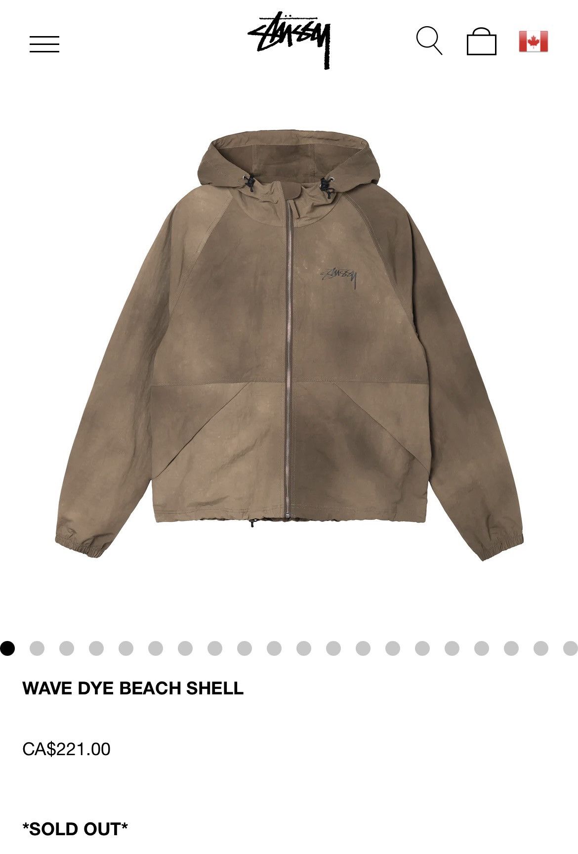 Stussy beach shell wave dye M ブラウン Beach Shell Wave Dye – Black | Outerwear | Stüssy