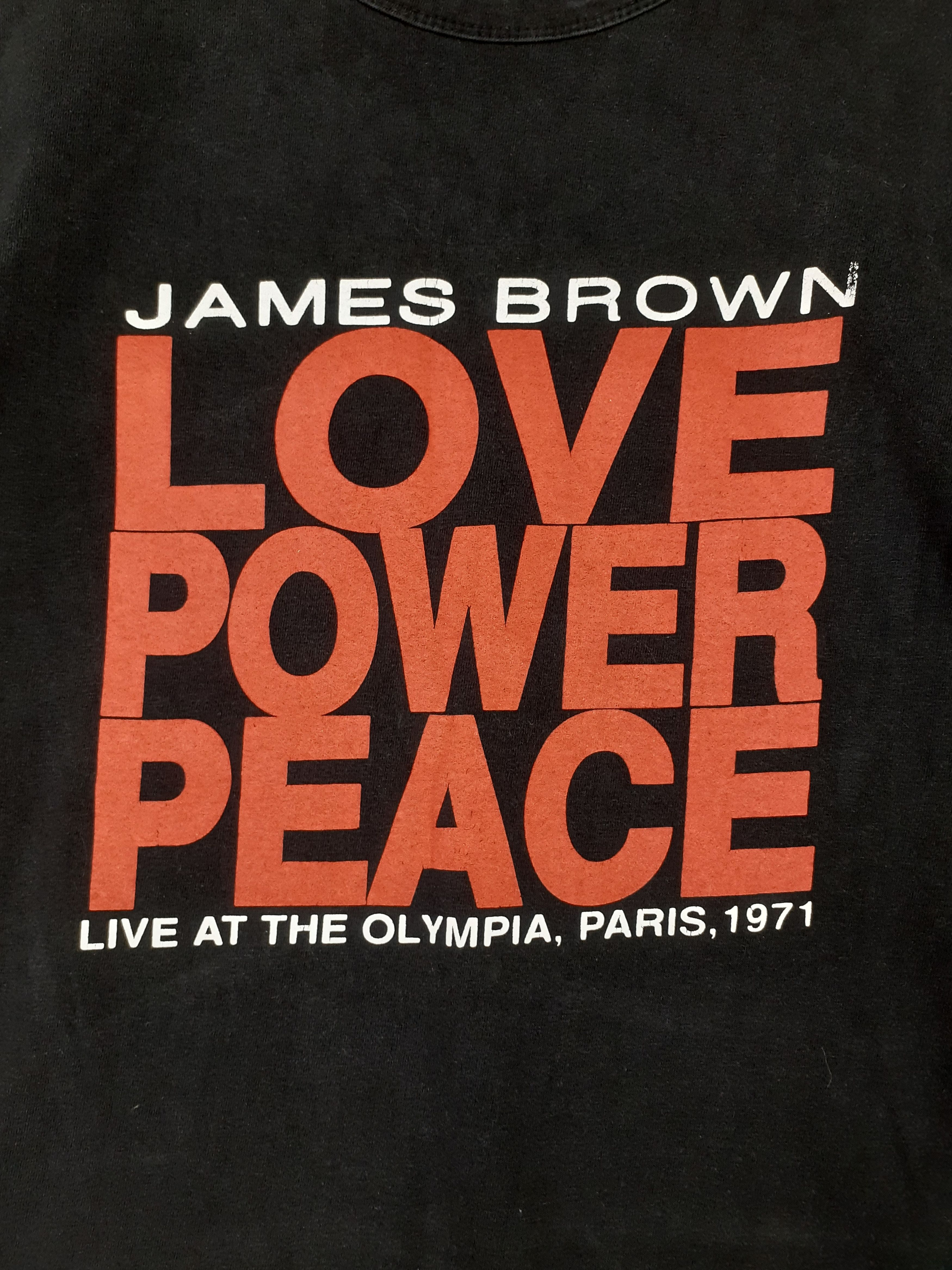 Band Tees James Brown love power peace black Tshirt #3022 Size US S / EU 44-46 / 1 - 2 Thumbnail