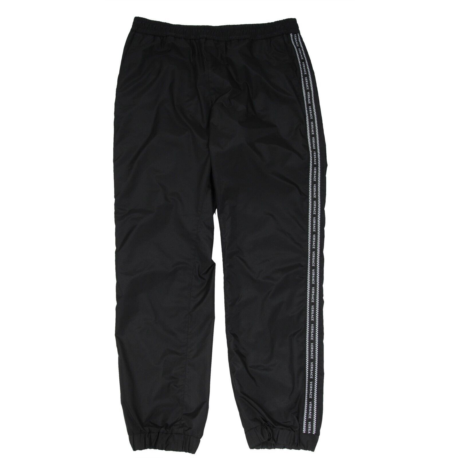 Versace Checkered Logo Side Stripe Track Pants Nylon Size US 34 / EU 50 - 1 Thumbnail