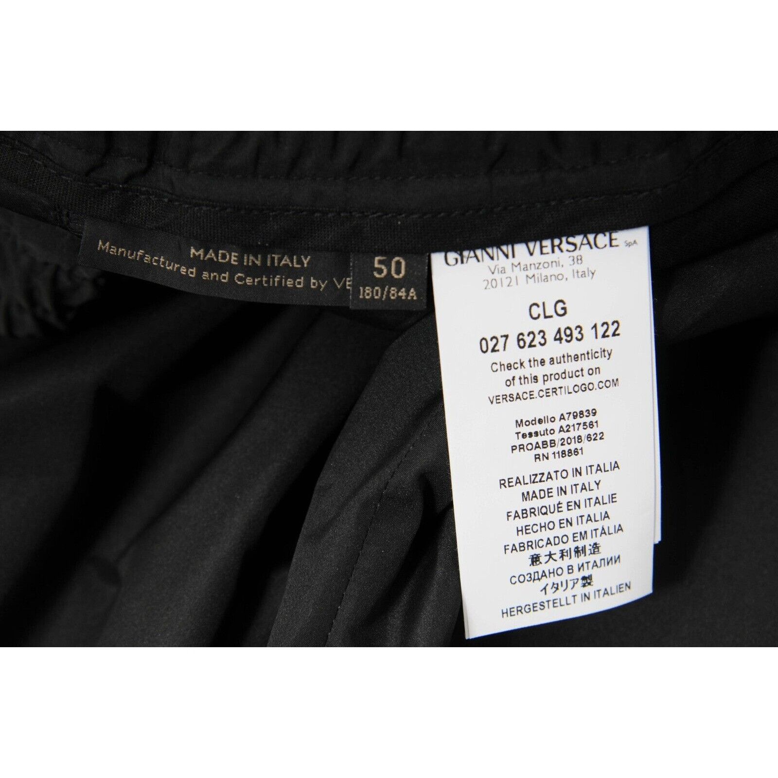 Versace Checkered Logo Side Stripe Track Pants Nylon Size US 34 / EU 50 - 7 Thumbnail