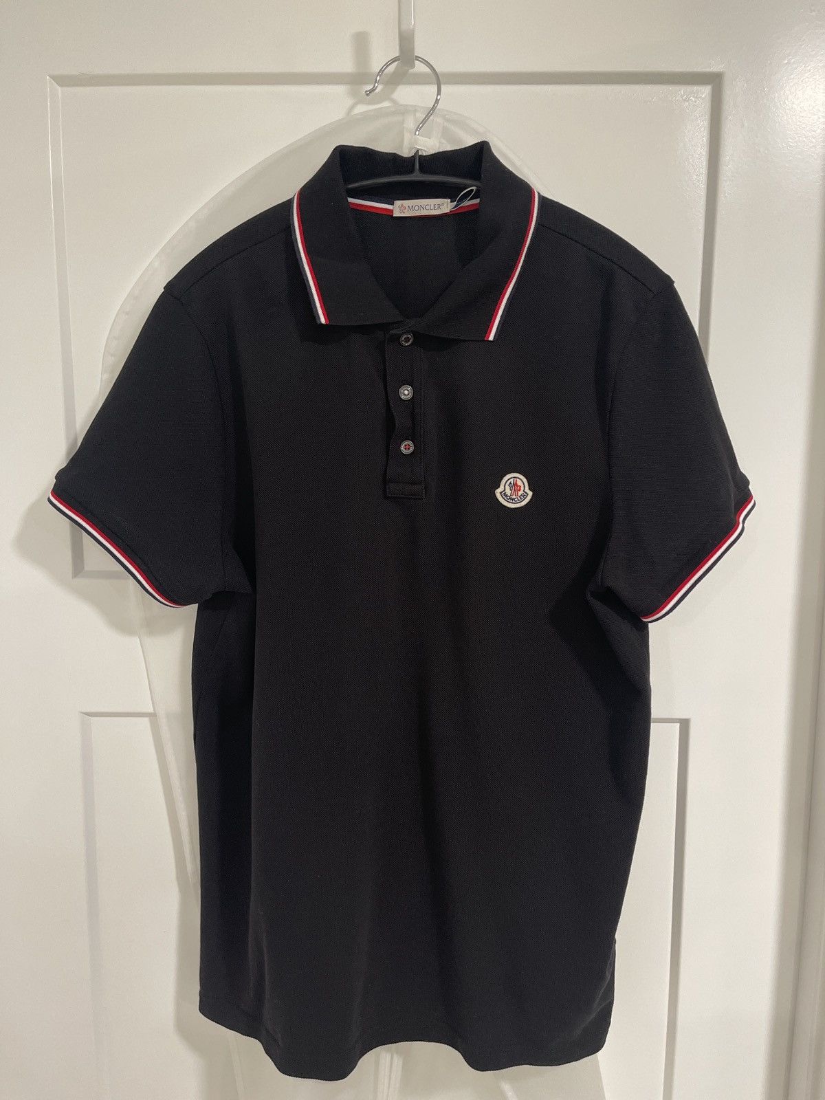 Moncler Moncler Logo Polo Shirt - Medium (M) - Black Size US M / EU 48-50 / 2 - 1 Thumbnail