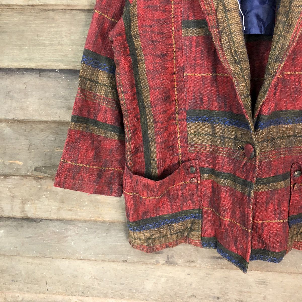Japanese Brand Japanese Brand Maroon Cardigan art knitwear #H426 Size US L / EU 52-54 / 3 - 4 Thumbnail