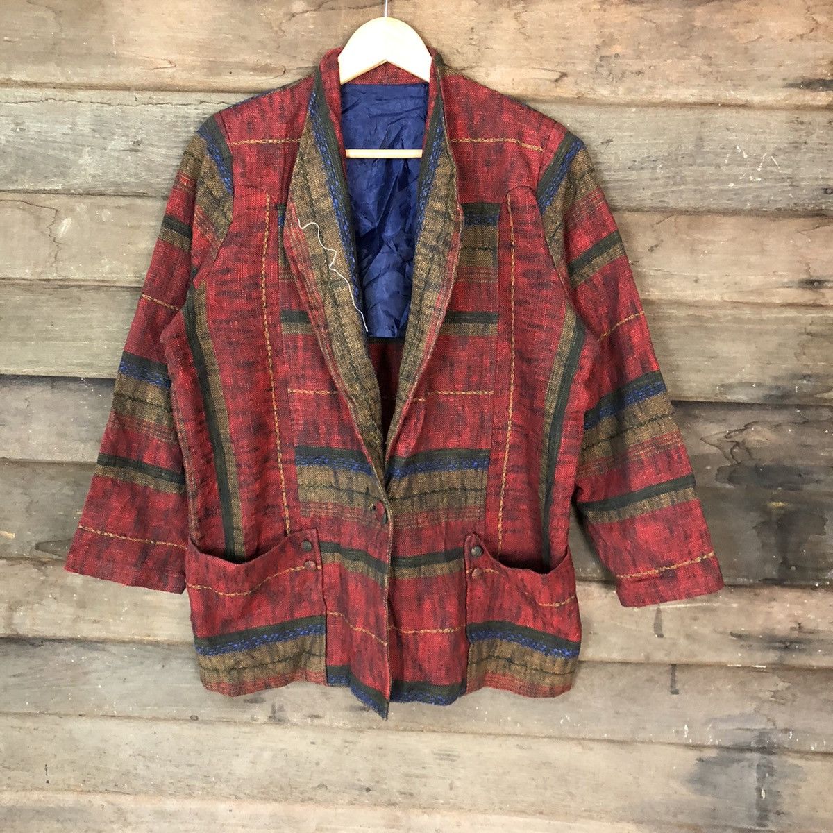 Japanese Brand Japanese Brand Maroon Cardigan art knitwear #H426 Size US L / EU 52-54 / 3 - 3 Thumbnail