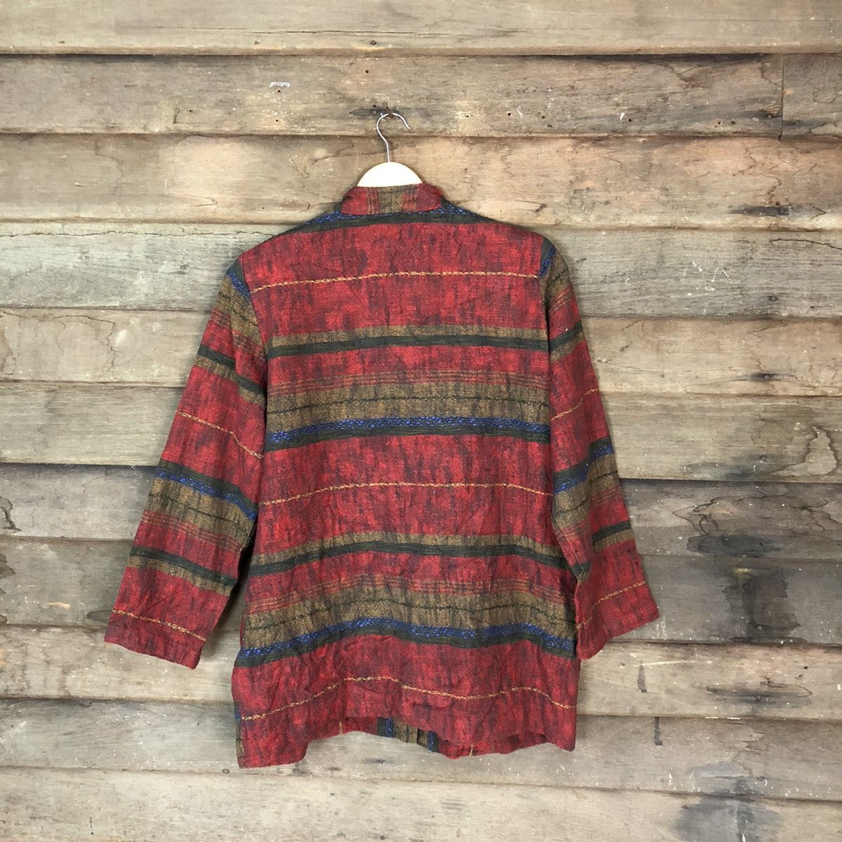 Japanese Brand Japanese Brand Maroon Cardigan art knitwear #H426 Size US L / EU 52-54 / 3 - 7 Thumbnail