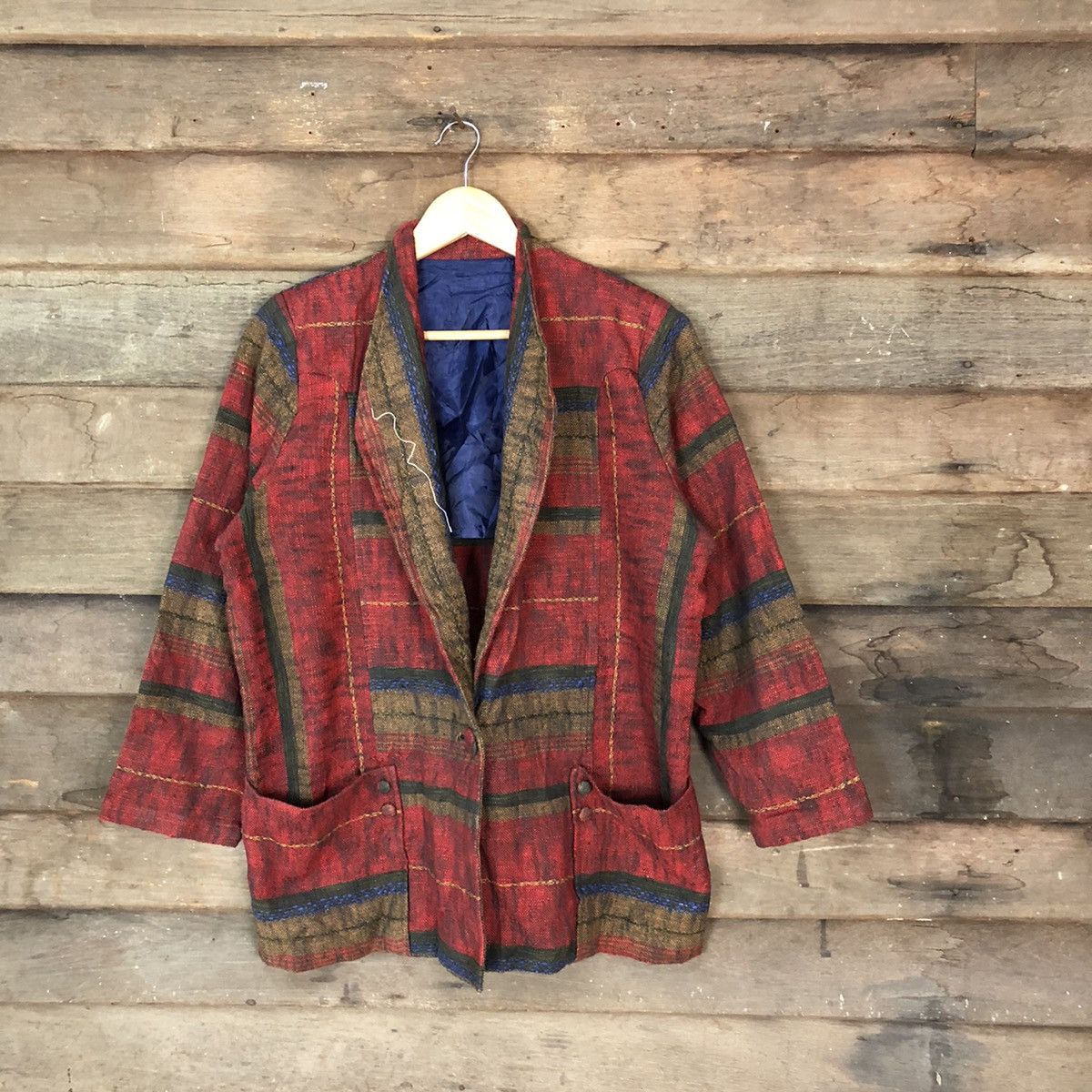 Japanese Brand Japanese Brand Maroon Cardigan art knitwear #H426 Size US L / EU 52-54 / 3 - 1 Thumbnail