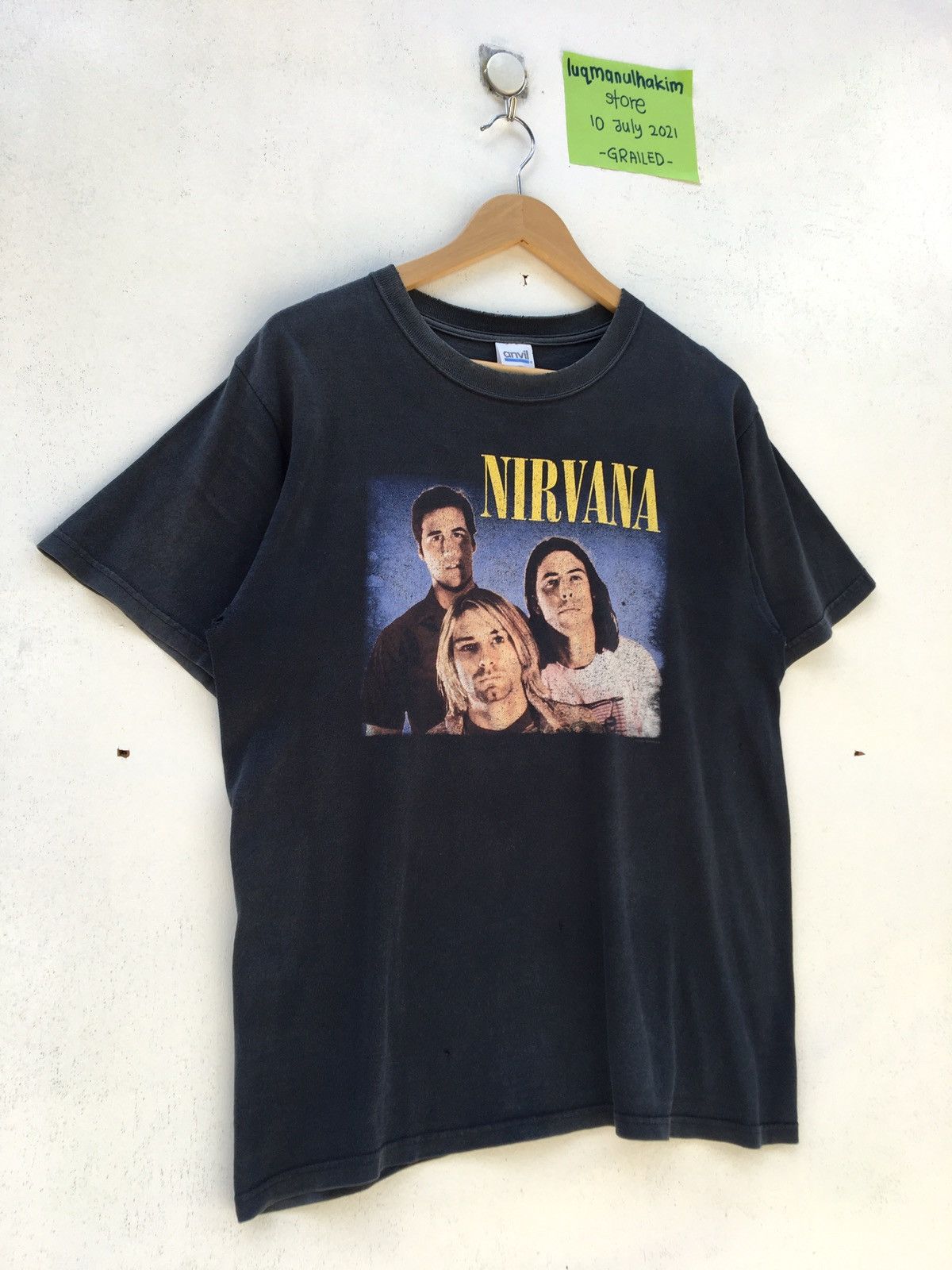 Band Tees Vintage Nirvana Kurt Cobain Trio Anvil Tag Tee Size US M / EU 48-50 / 2 - 2 Thumbnail