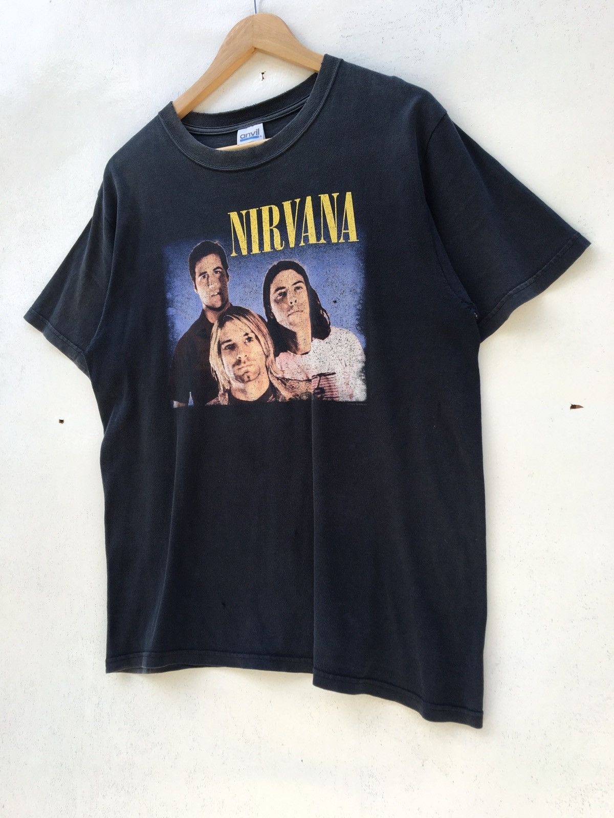 Band Tees Vintage Nirvana Kurt Cobain Trio Anvil Tag Tee Size US M / EU 48-50 / 2 - 3 Thumbnail