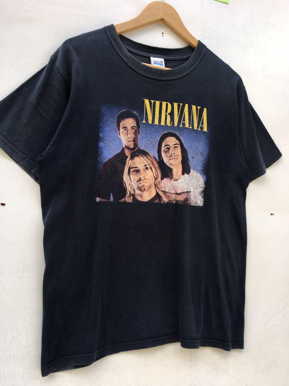 Band Tees Vintage Nirvana Kurt Cobain Trio Anvil Tag Tee Size US M / EU 48-50 / 2 - 5 Thumbnail