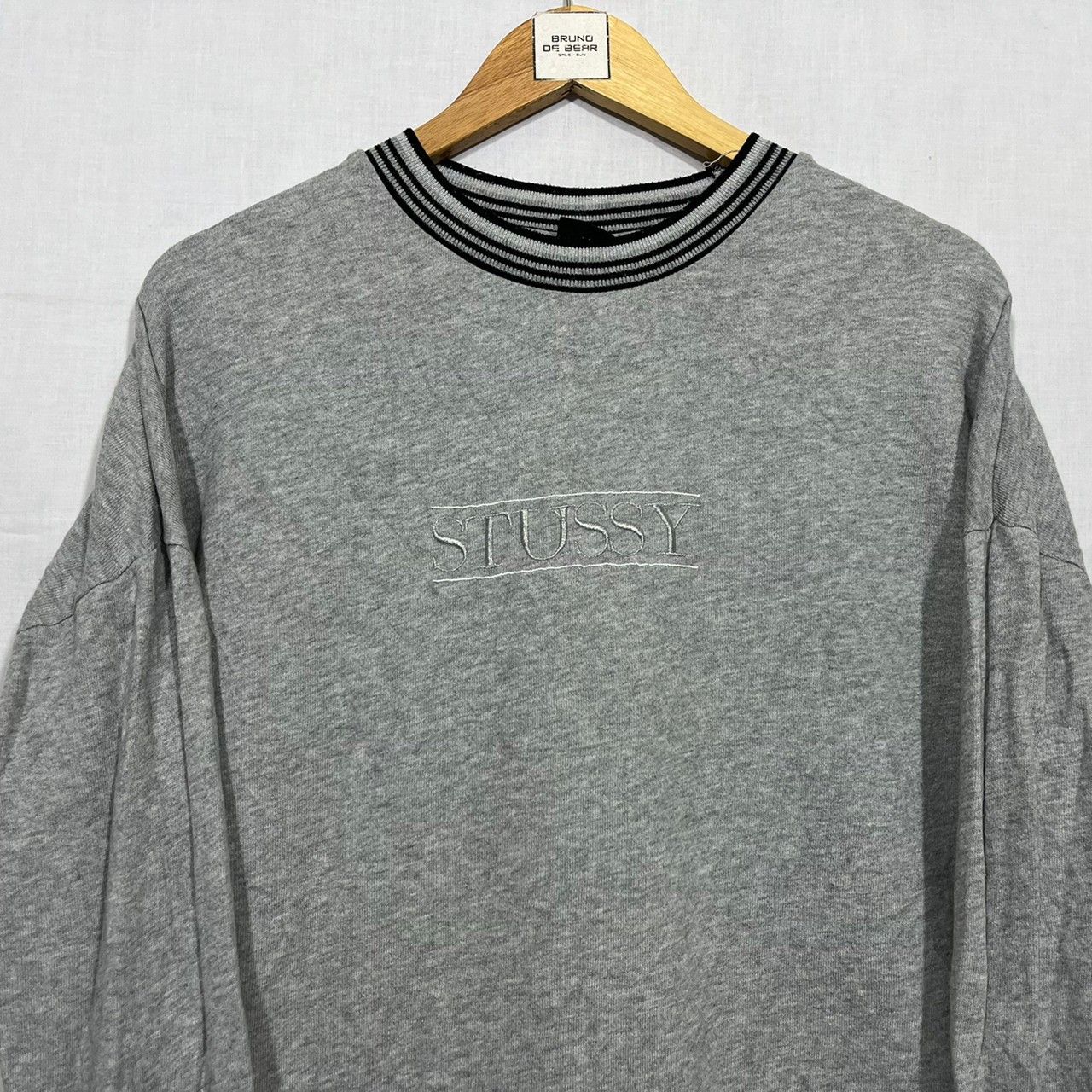Stussy Stüssy Embroidered V-neck Logo sweater | Grailed
