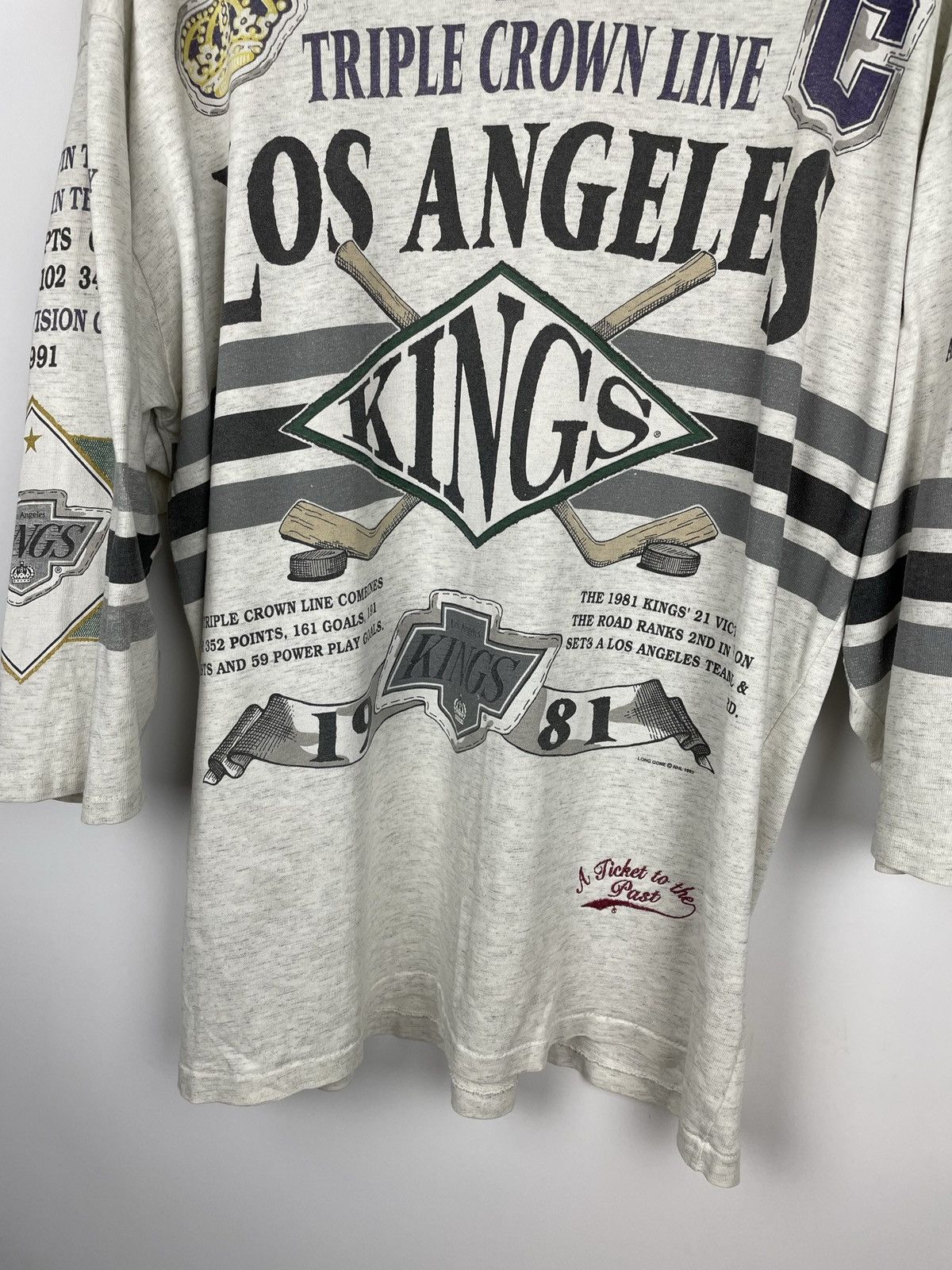 NHL Vintage 1993 NHL Los Angeles All Over Print T-Shirt Size US XL / EU 56 / 4 - 3 Thumbnail