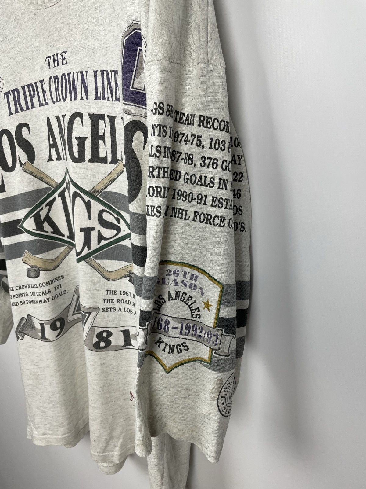 NHL Vintage 1993 NHL Los Angeles All Over Print T-Shirt Size US XL / EU 56 / 4 - 6 Thumbnail