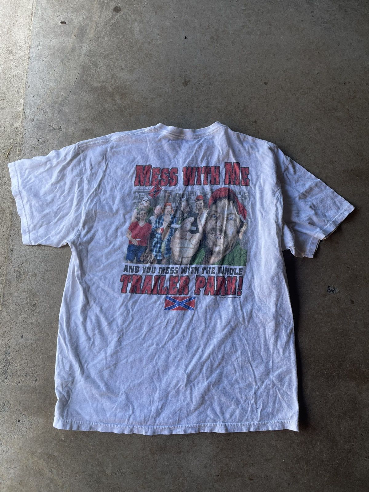 Vintage MESS WITH ME, MESS WITH THE WHOLE TRAILER PARK vintage tee ...