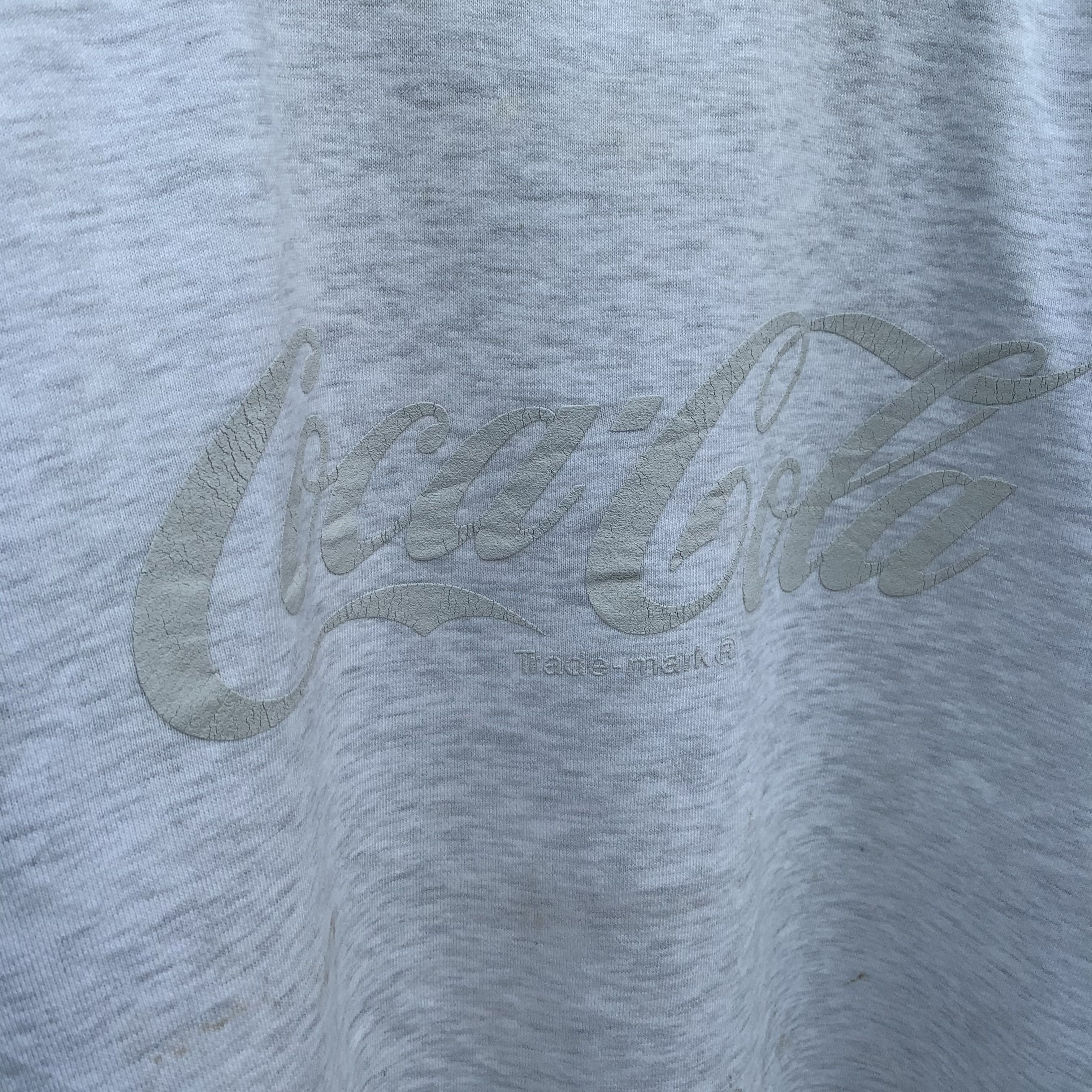 Coca Cola Vintage Coca Cola Coke Spell Out Pullover Sweatshirts Size US L / EU 52-54 / 3 - 3 Thumbnail
