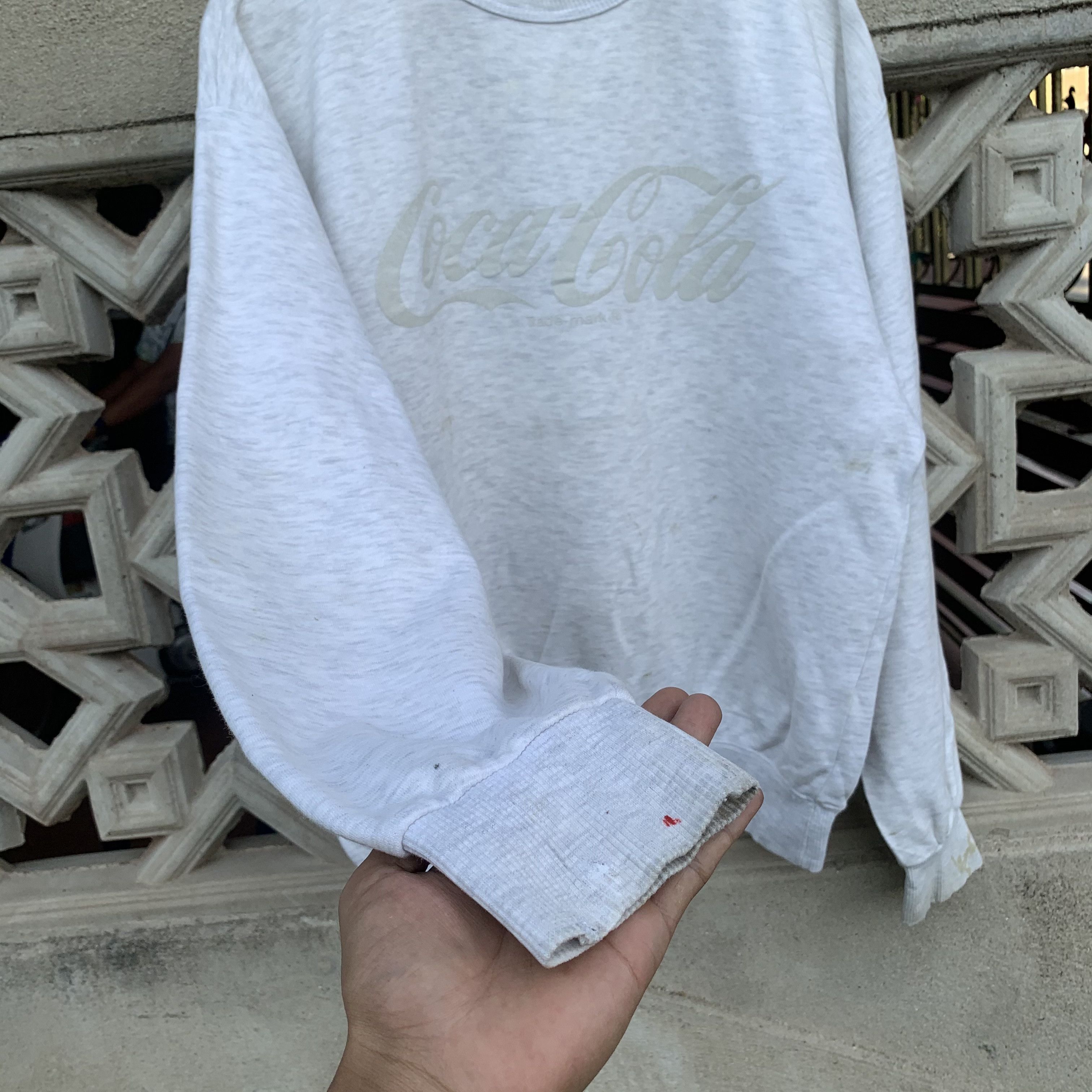 Coca Cola Vintage Coca Cola Coke Spell Out Pullover Sweatshirts Size US L / EU 52-54 / 3 - 6 Thumbnail