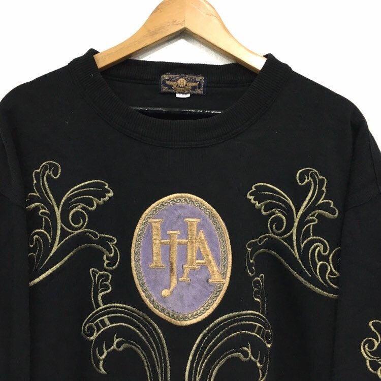 Hardy Amies London Crewneck Sweatshirt Embroidery Big Logo