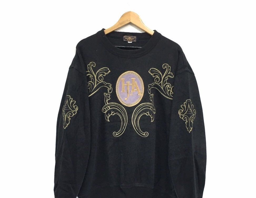 Hardy Amies London Crewneck Sweatshirt Embroidery Big Logo