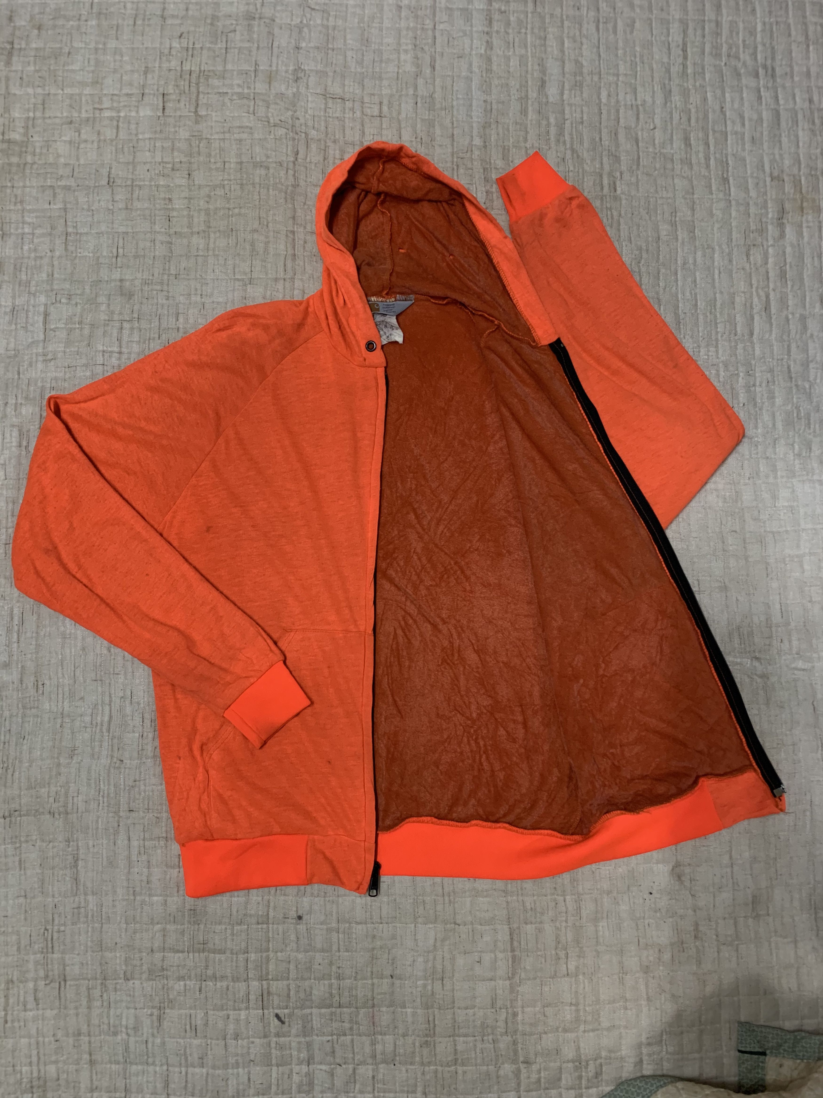 Carhartt Carhartt Brand Streetwear Hooded Orange Sweatshirt Sweater Size US L / EU 52-54 / 3 - 8 Thumbnail