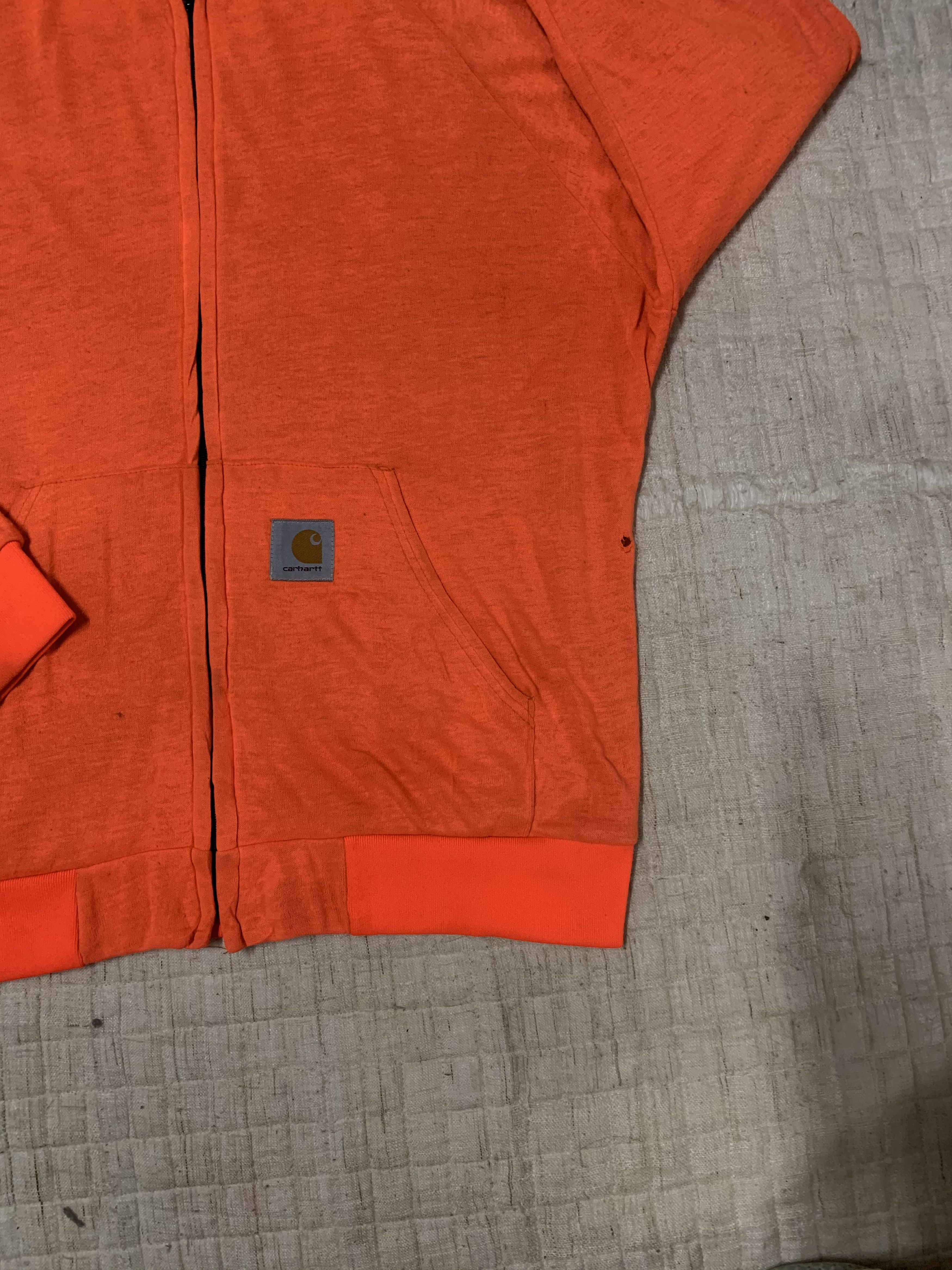 Carhartt Carhartt Brand Streetwear Hooded Orange Sweatshirt Sweater Size US L / EU 52-54 / 3 - 3 Thumbnail