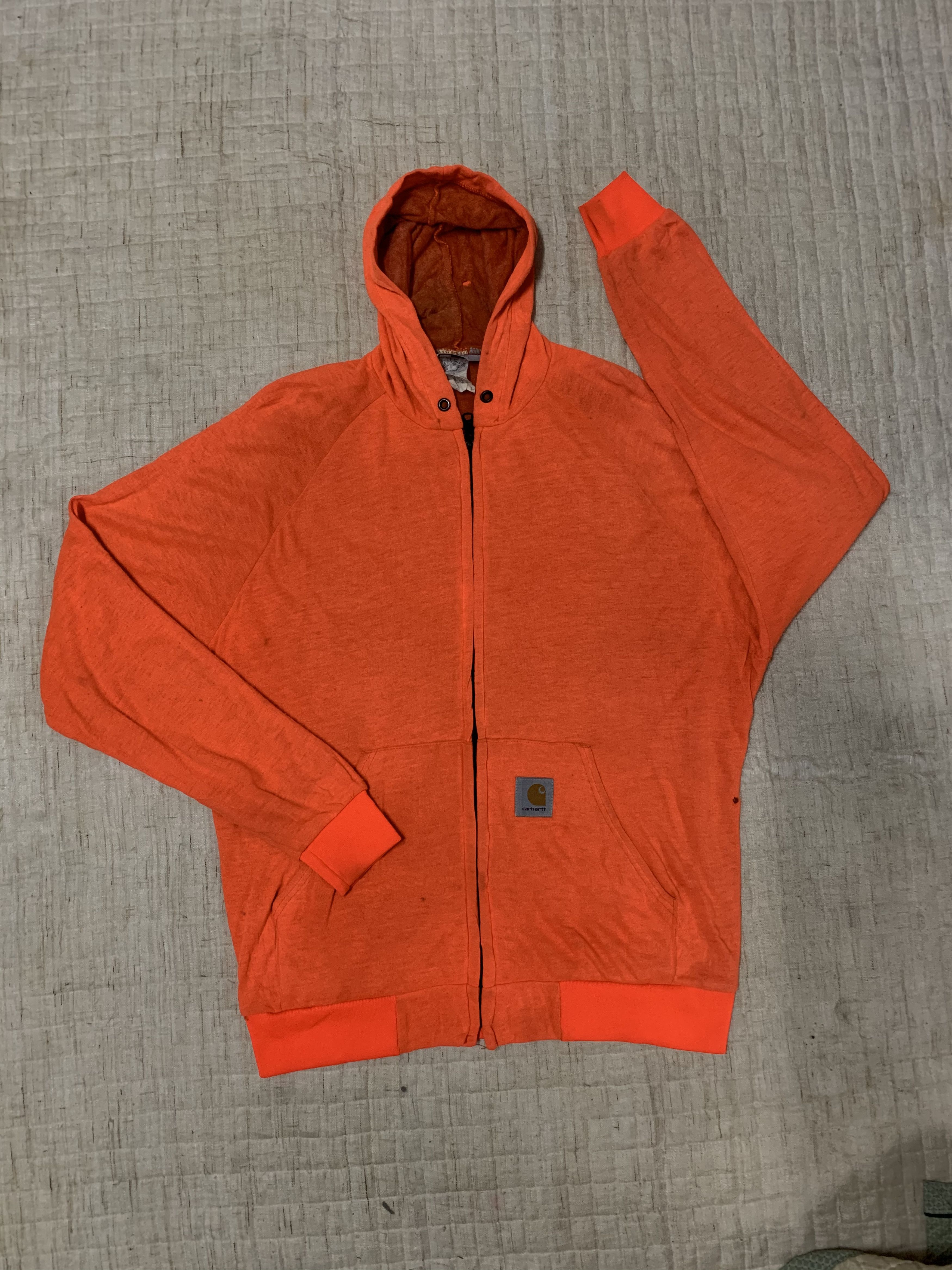 Carhartt Carhartt Brand Streetwear Hooded Orange Sweatshirt Sweater Size US L / EU 52-54 / 3 - 2 Thumbnail