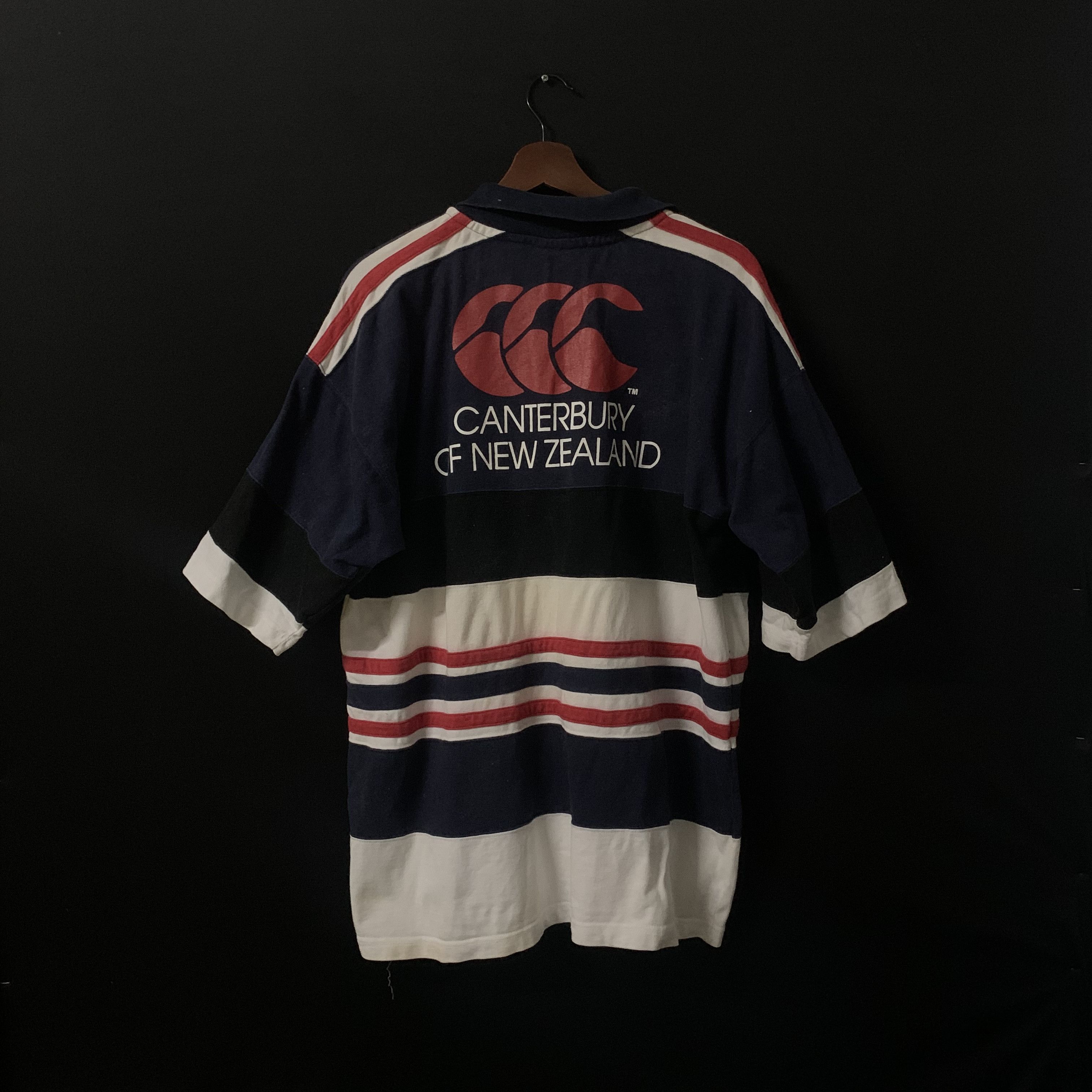 All Blacks Vintage Canterbury Of New Zealand Big Logo Back Polo Shirt Size US M / EU 48-50 / 2 - 11 Thumbnail