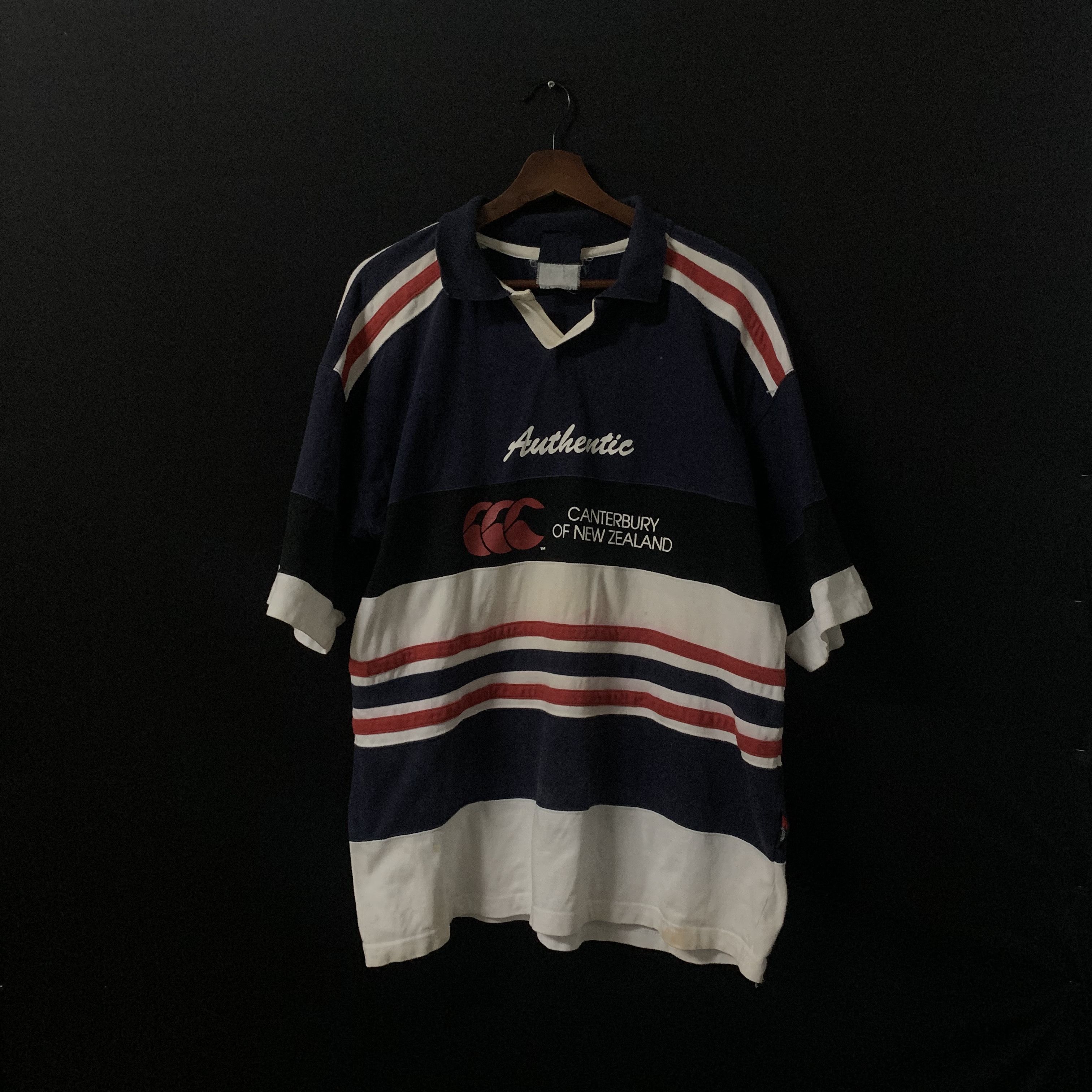 All Blacks Vintage Canterbury Of New Zealand Big Logo Back Polo Shirt Size US M / EU 48-50 / 2 - 1 Thumbnail
