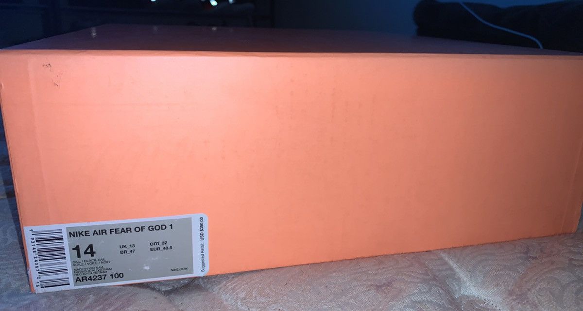 Fear of God × Nike Nike Air Fear of God 1, Sail Size US 14 / EU 47 - 8 Thumbnail