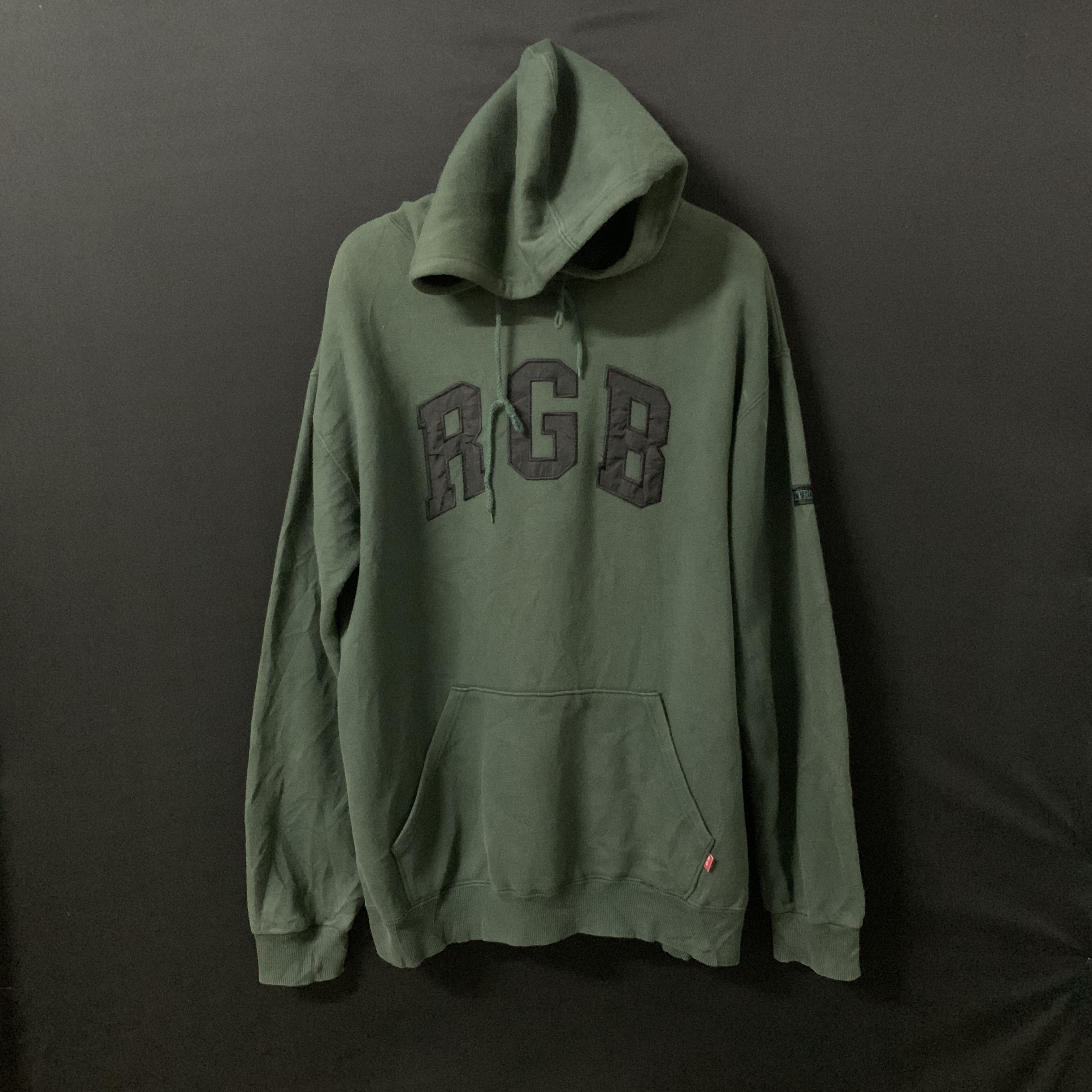 Vintage Retro Girl Basic Spell Out Hooded Sweatshirt Large