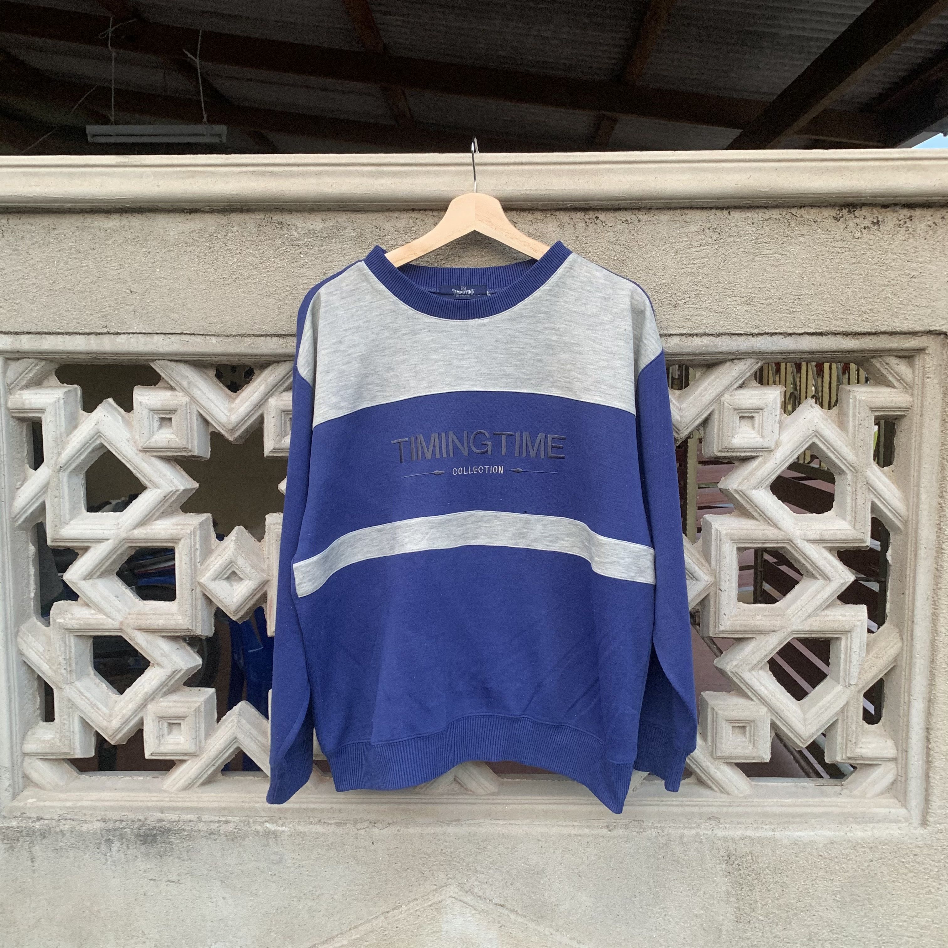 TIME HOMME Vintage Timing Time Collection Spell Out Crewneck Pullover Size US L / EU 52-54 / 3 - 1 Thumbnail
