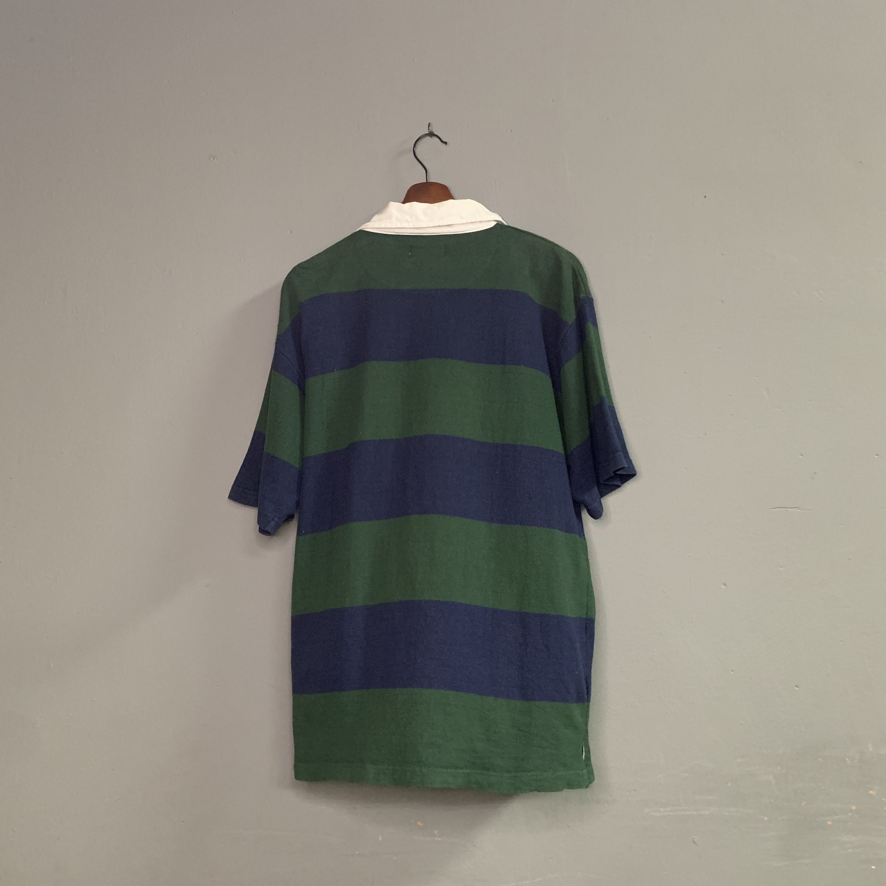 Vintage Vintage Bouger U.S.A Striped Polo Shirt Size US L / EU 52-54 / 3 - 5 Thumbnail