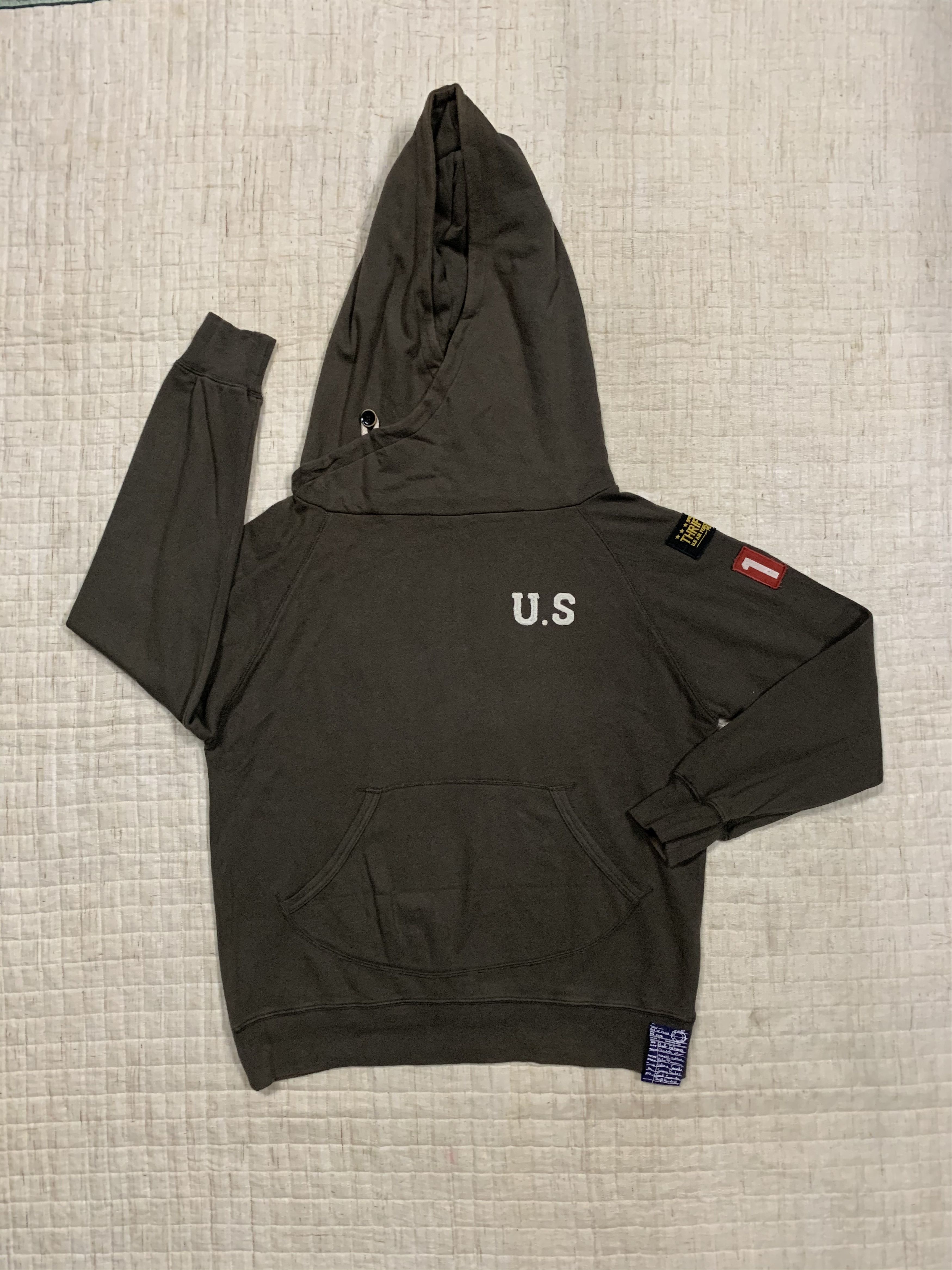 Japanese Brand U.S Air Force Hooded Baggy Sweater Sweatshirt Size US L / EU 52-54 / 3 - 1 Thumbnail