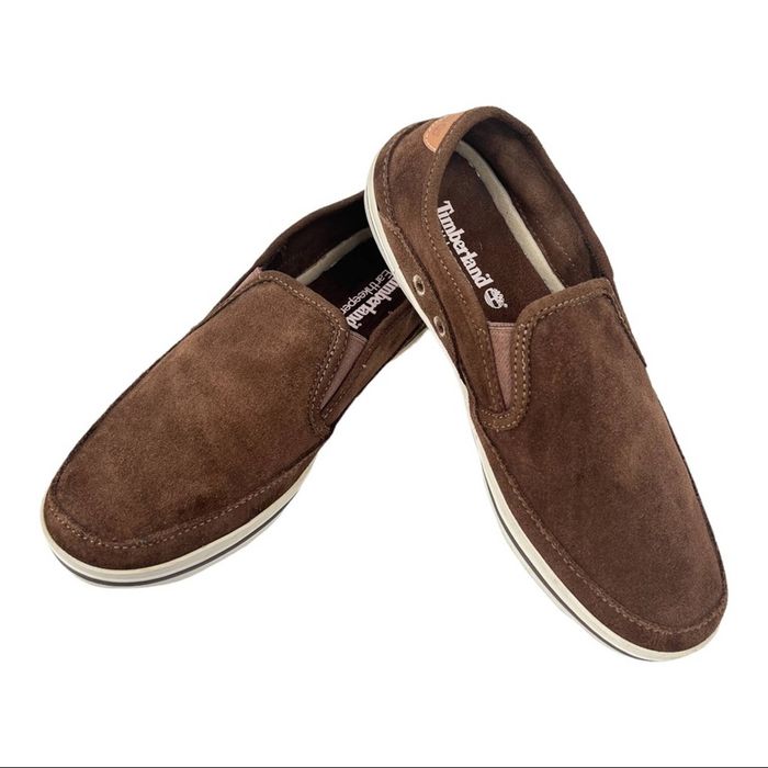 Timberland Brown Leather Slip-On Loafers