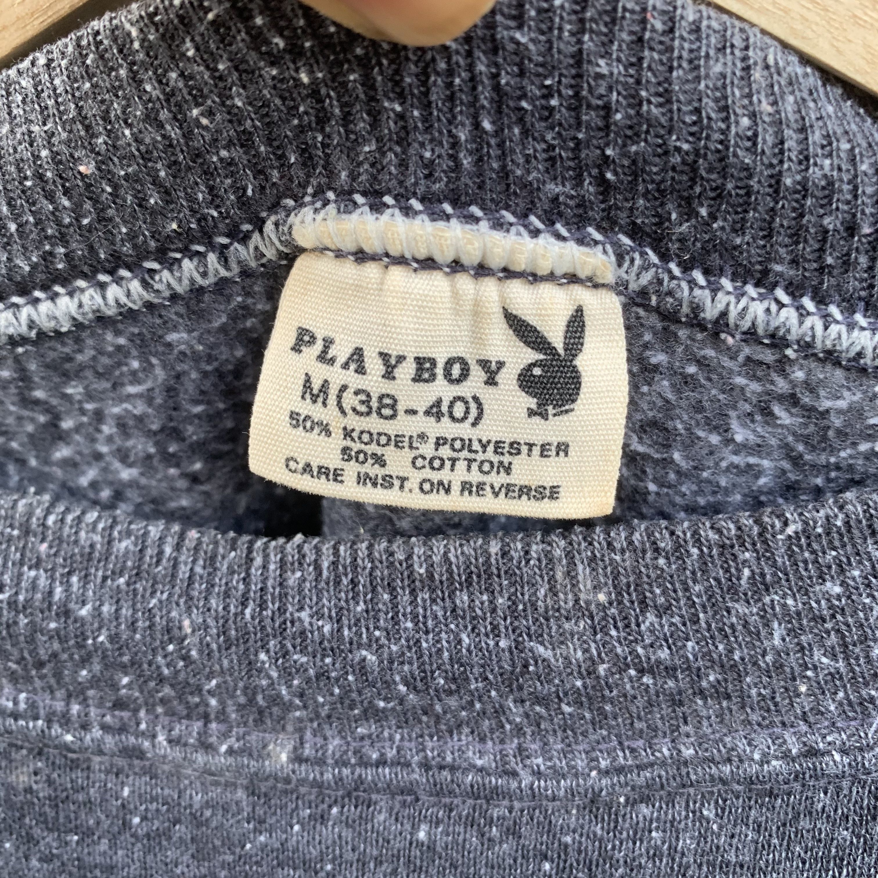 Playboy Vintage 90s Playboy Cropped Crewneck Pullover Sweatshirt Size US M / EU 48-50 / 2 - 4 Thumbnail