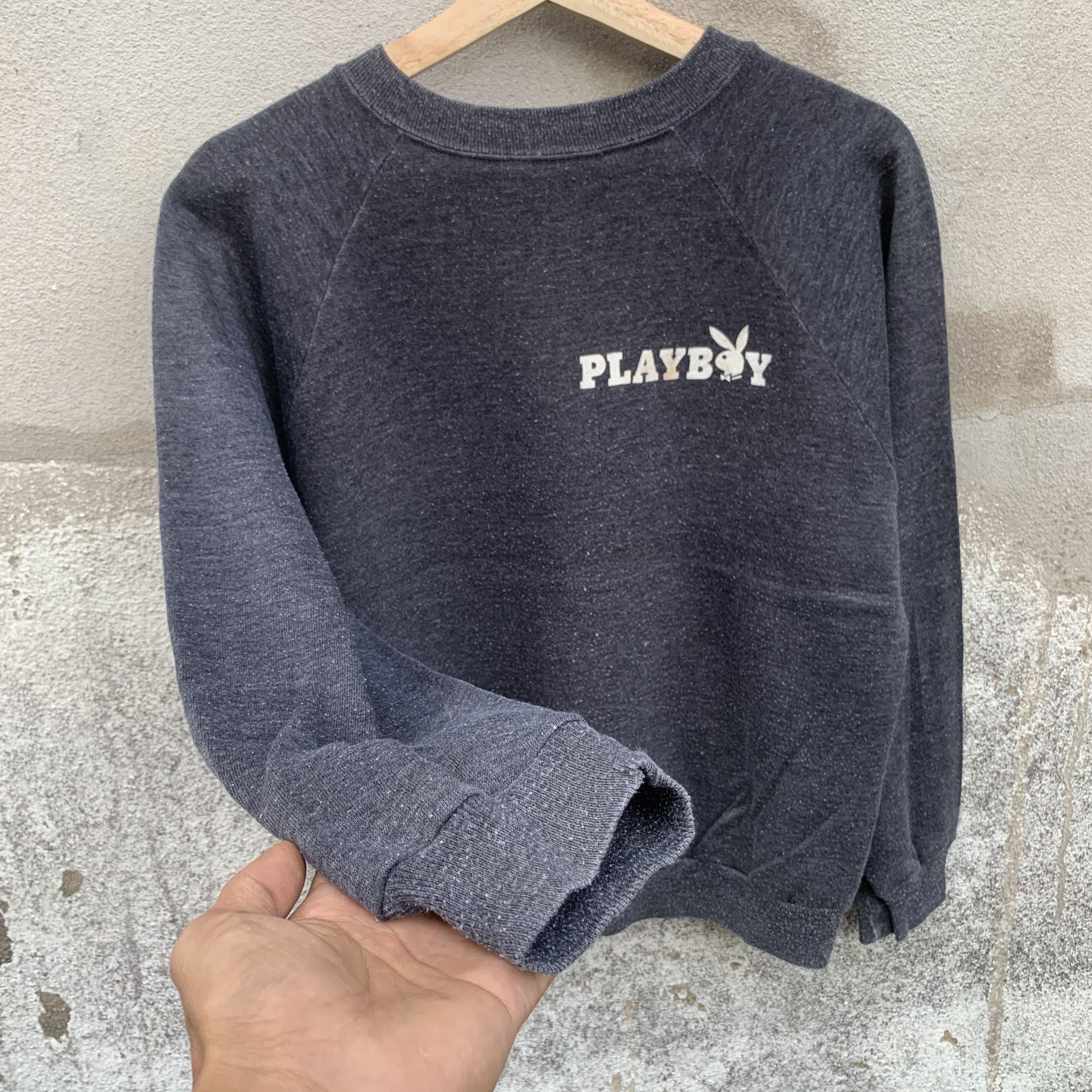 Playboy Vintage 90s Playboy Cropped Crewneck Pullover Sweatshirt Size US M / EU 48-50 / 2 - 3 Thumbnail