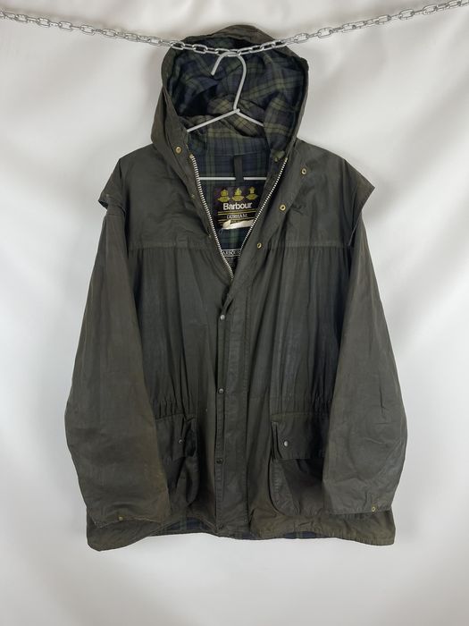 Barbour Barbour Durham vintage waxed khaki jacket distressed 42 107 ...