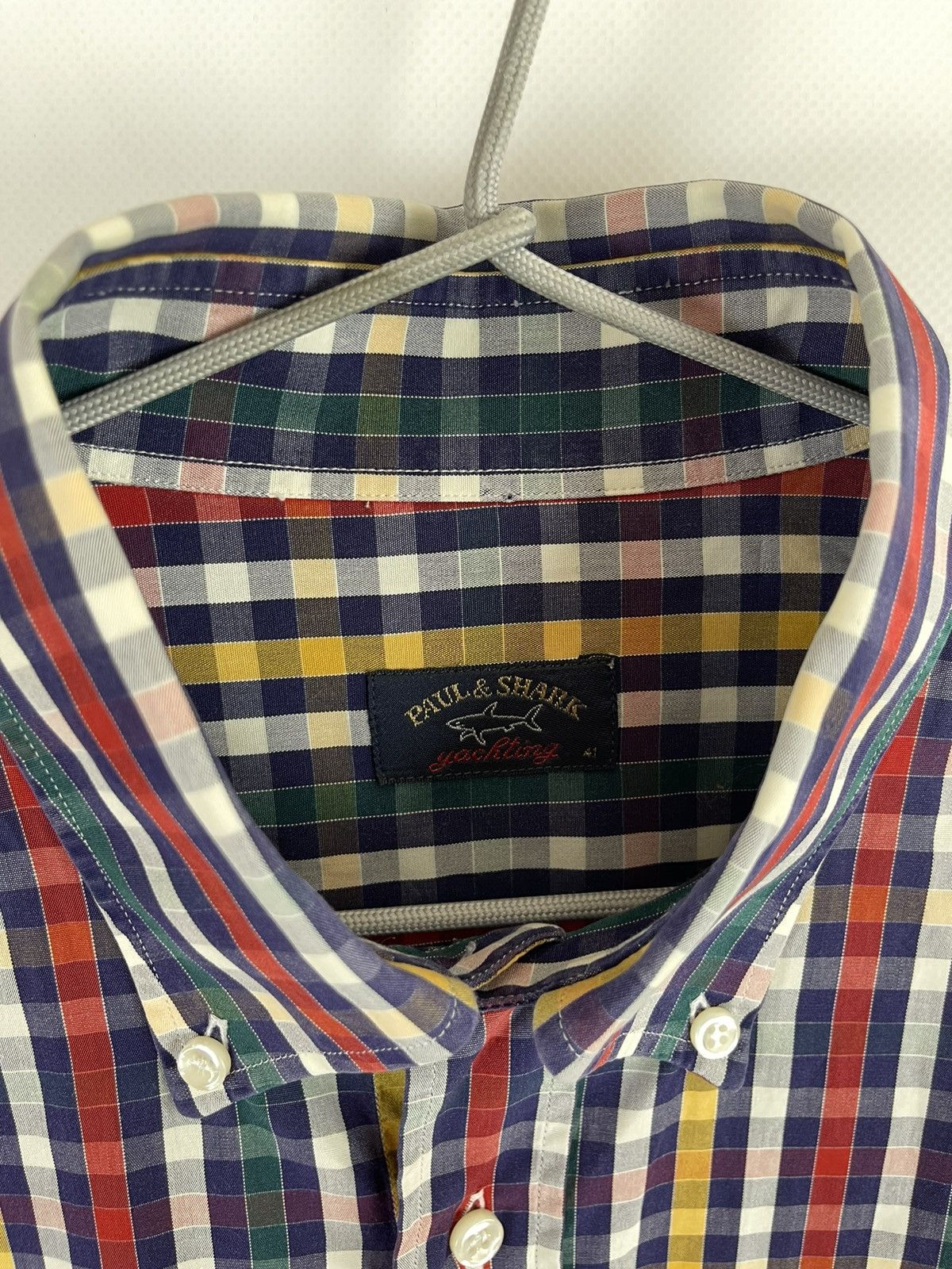 Paul & Shark Paul & Shark checkered plaid embroidered logo shirt Size US L / EU 52-54 / 3 - 6 Thumbnail