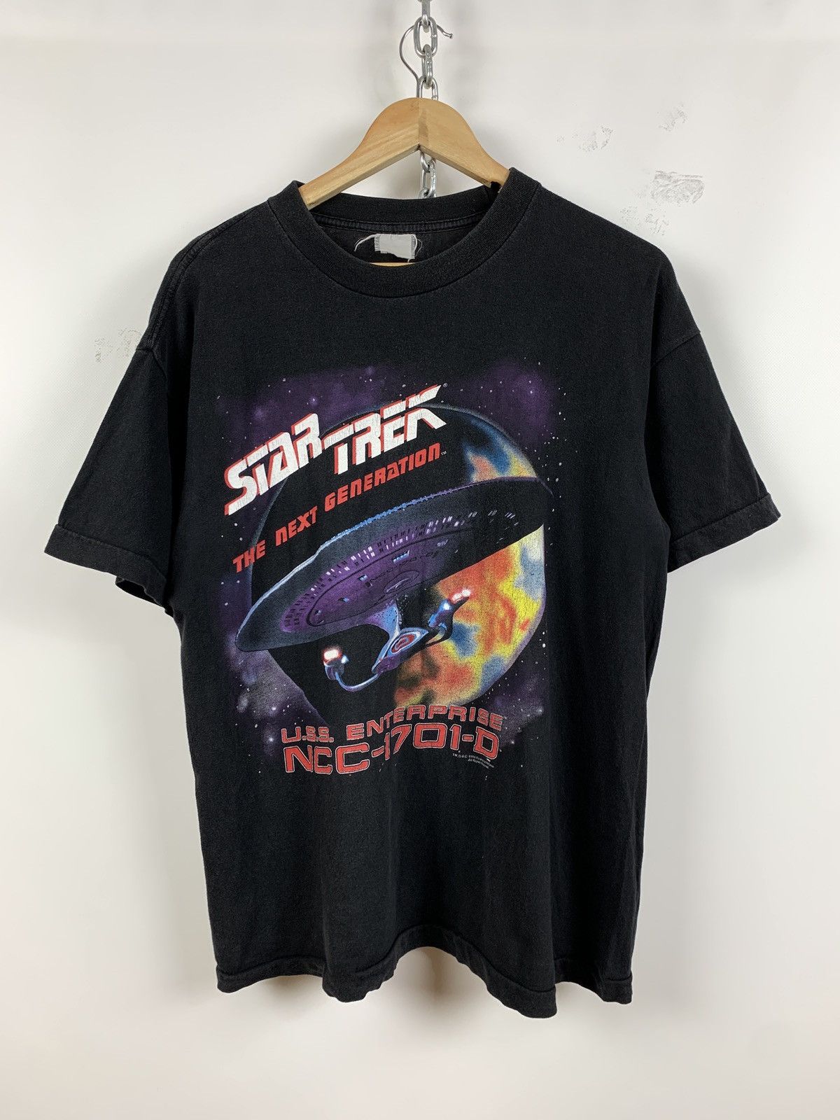 Star Wars 1994 Vintage Star Trek The Next Generation Single Stitch Tee Size US L / EU 52-54 / 3 - 1 Thumbnail