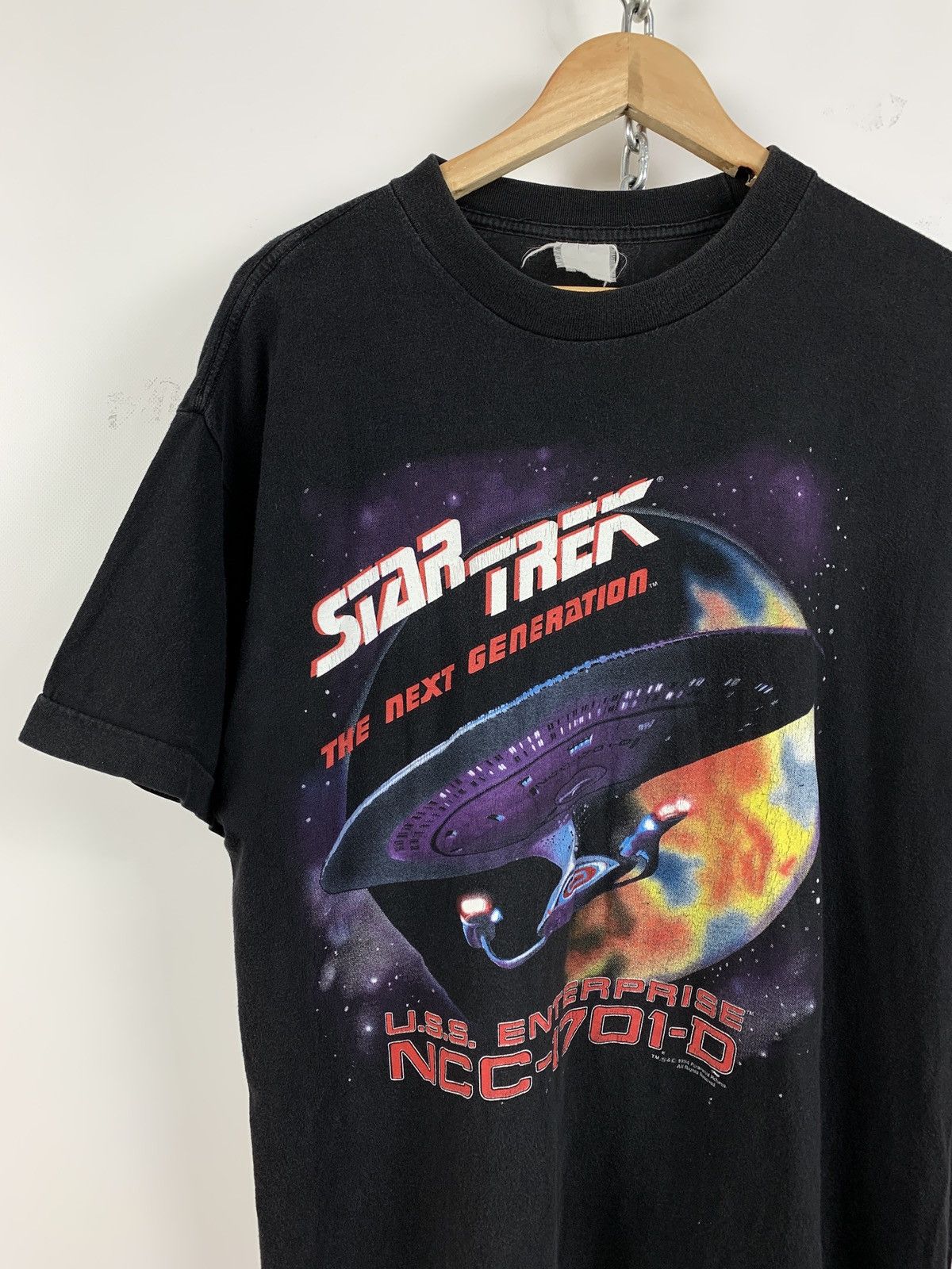 Star Wars 1994 Vintage Star Trek The Next Generation Single Stitch Tee Size US L / EU 52-54 / 3 - 2 Thumbnail