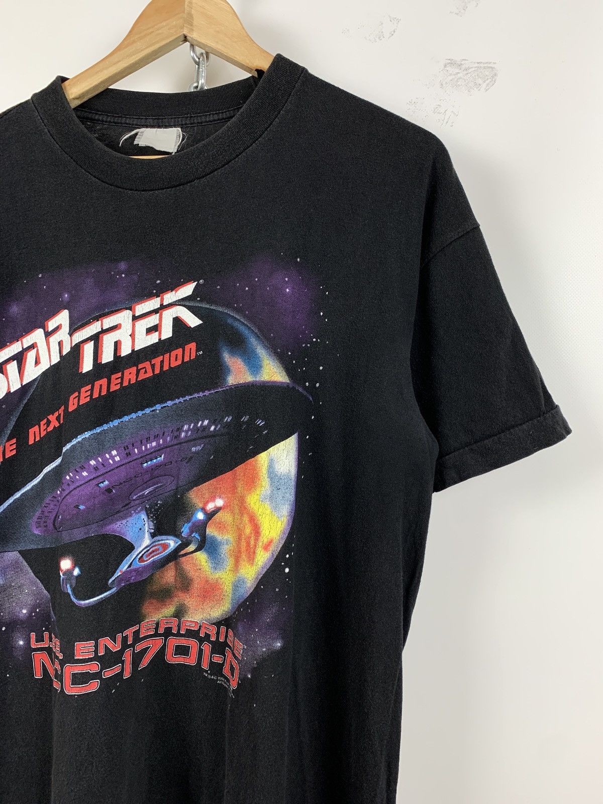 Star Wars 1994 Vintage Star Trek The Next Generation Single Stitch Tee Size US L / EU 52-54 / 3 - 3 Thumbnail