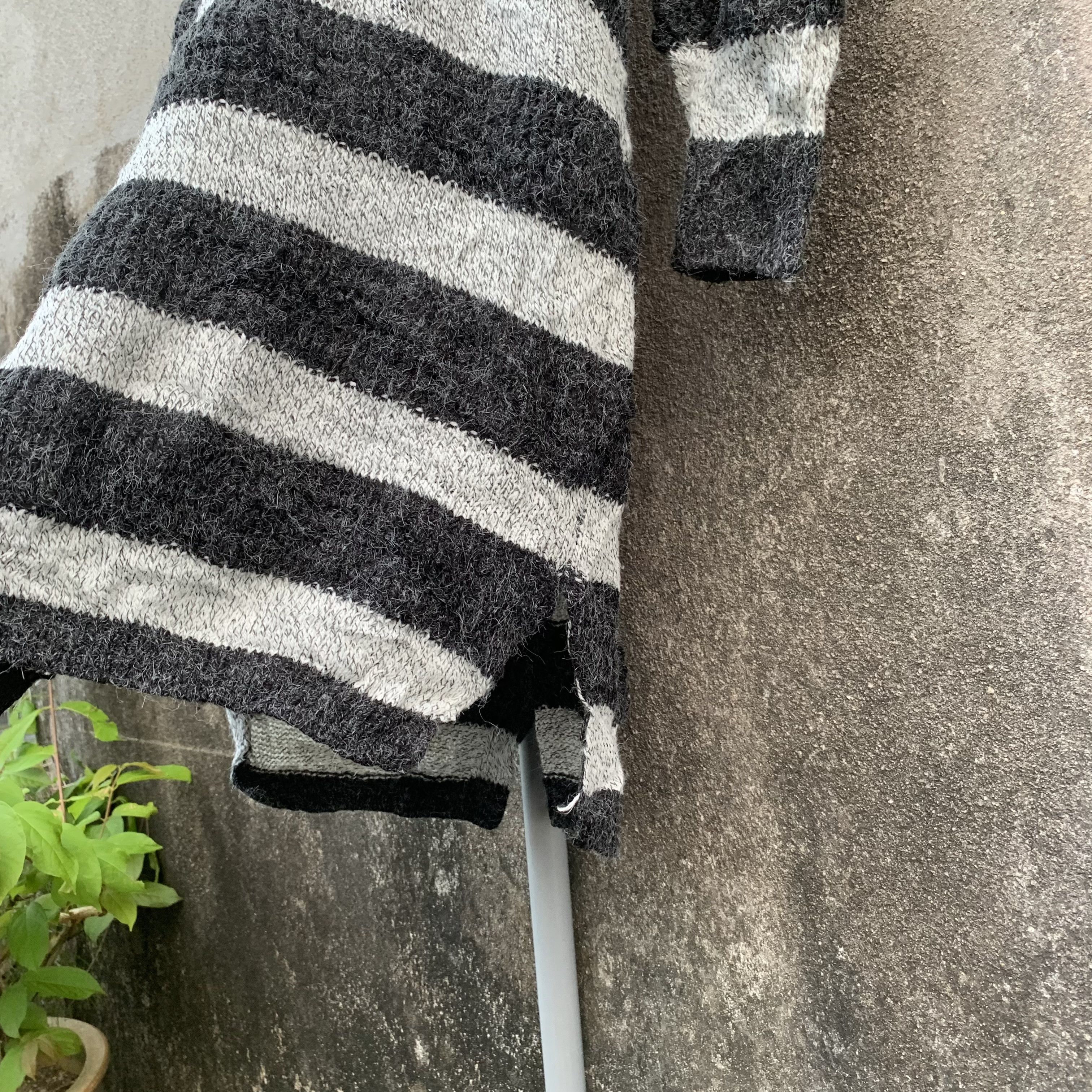 If Six Was Nine MOHAIR! Japanese Vintage Sweater Striped Jumper Cardigan Size US S / EU 44-46 / 1 - 9 Thumbnail
