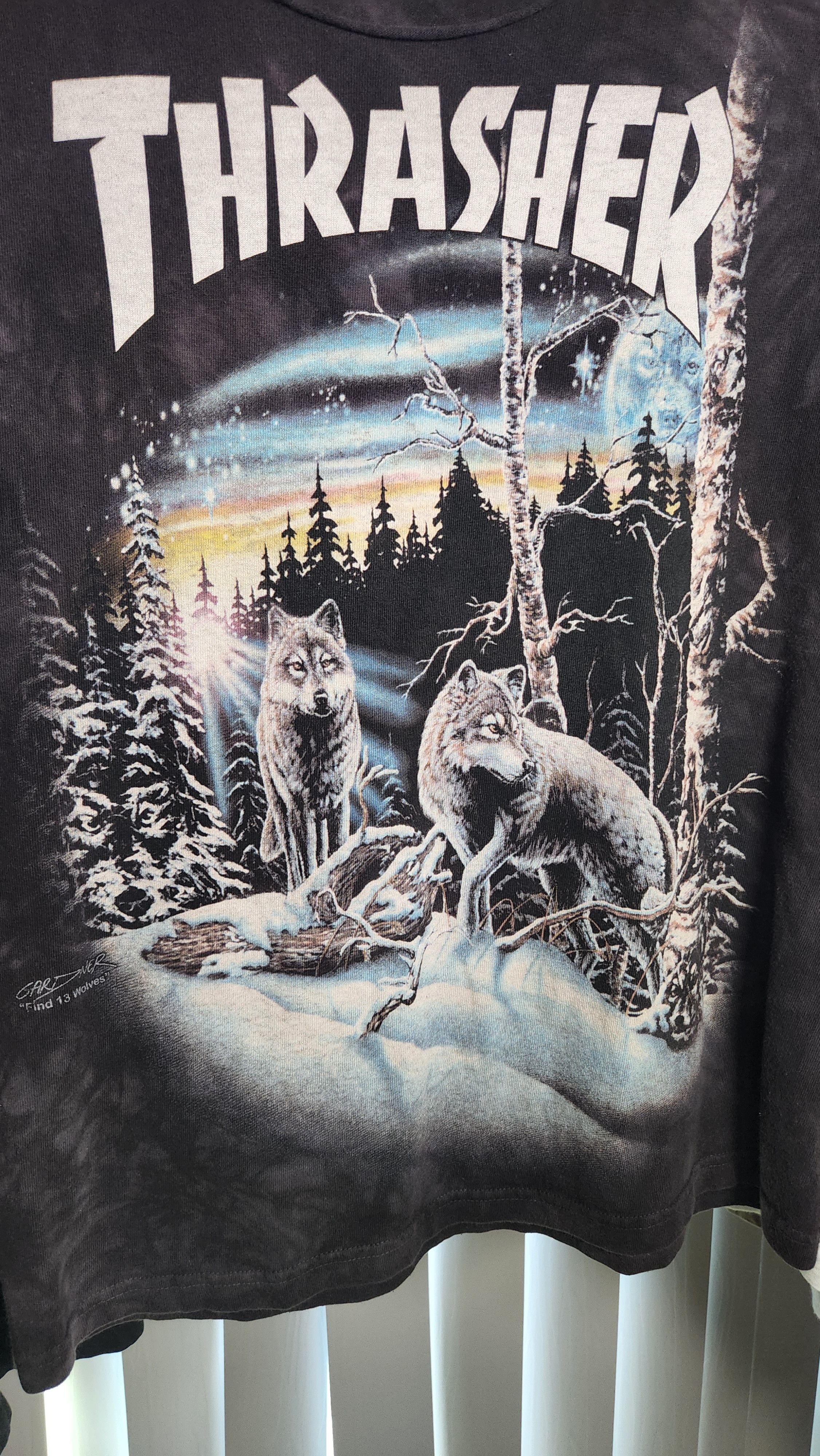 Thrasher 13 wolves clearance hoodie